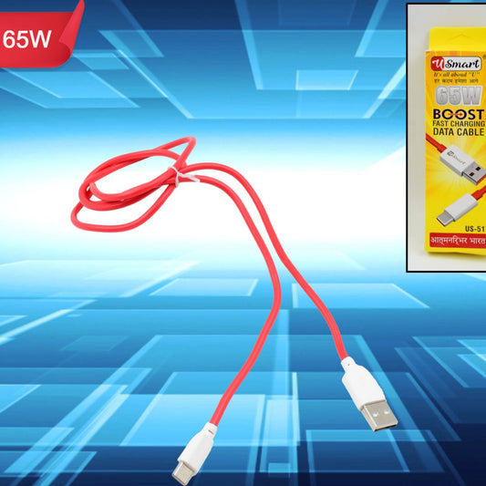 Type C Data Cable Fast Charging Data Cable (1000 Mm  65w  1 Pc) - Happy Price - Image 1