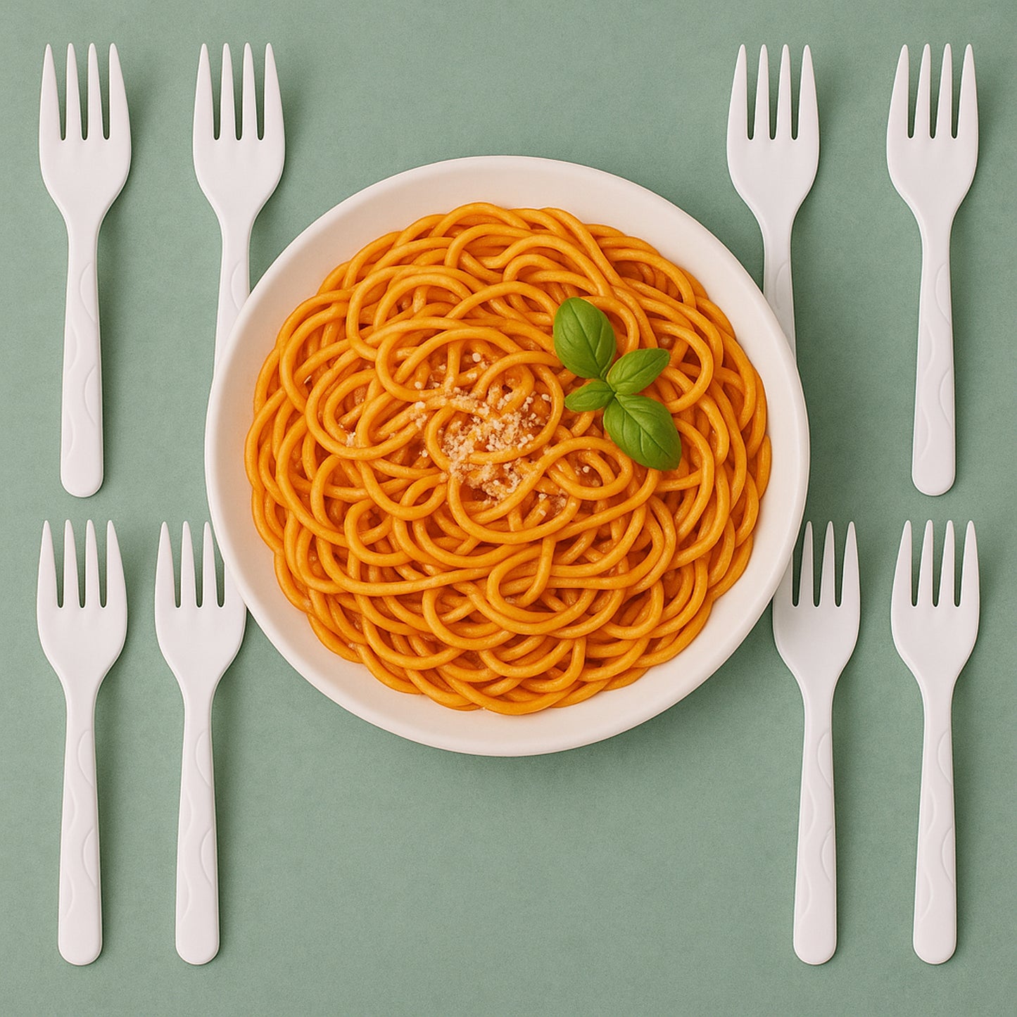 Compostable Bagasse Forks - 10 Pcs Pack, Eco-Friendly Sugarcane Fiber Cutlery - Happy Price - Image 4