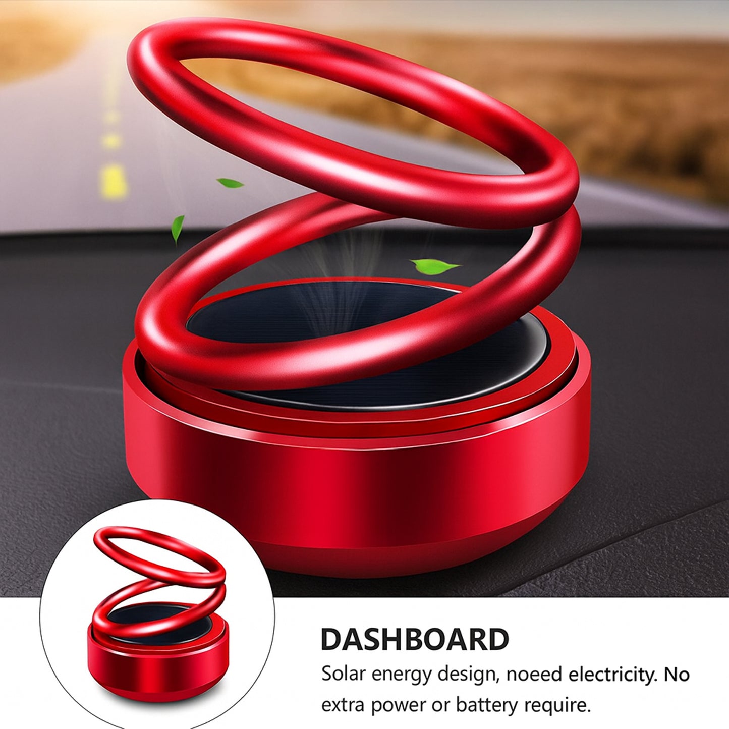 Solar Powered Rotating Car Aroma Diffuser - 1 Pc - Happy Price - Image 5