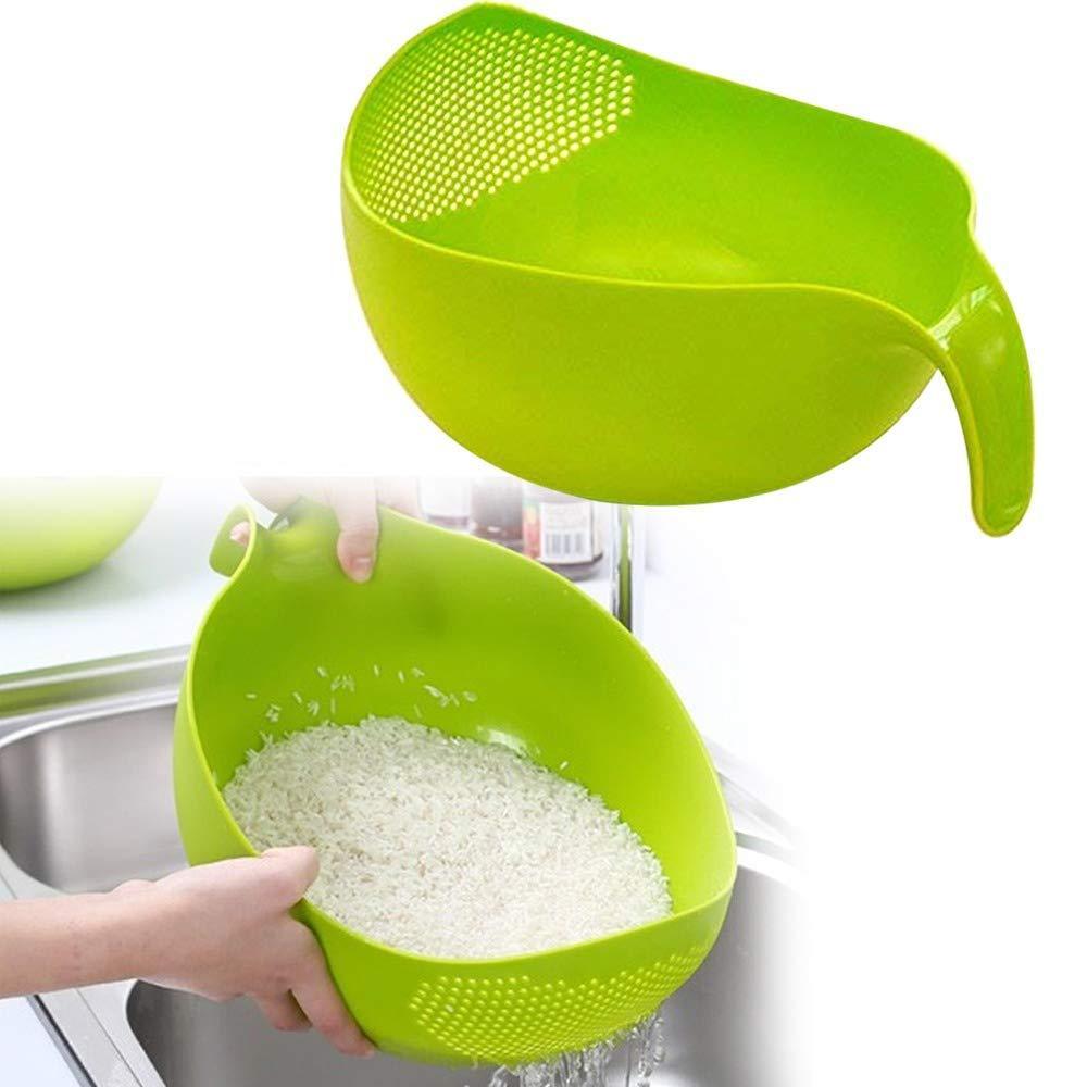 Plastic Rice Bowlfood Strainer Thick Drain Basket With Handle For Rice Vegetable  Fruit (Set Of 3pcs) - Happy Price - Image 7