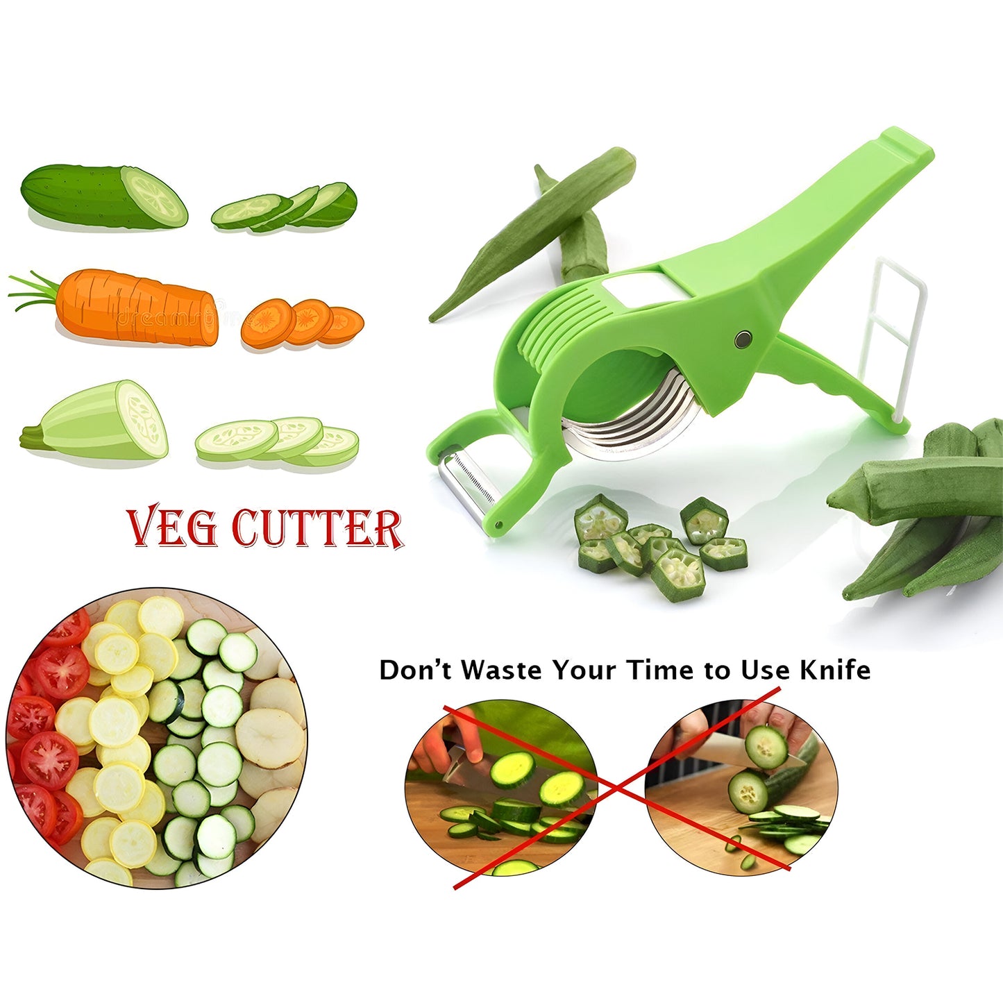 2-in-1 Vegetable Peeler And Slicer Tool - Happy Price - Image 5