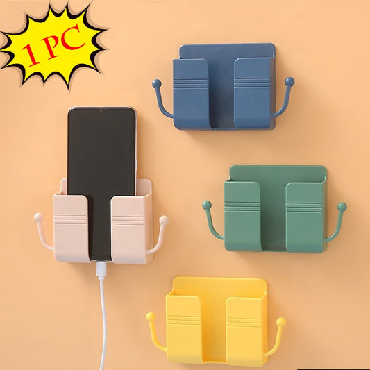 1 Pc Wallmount Mobile Stand With Hook Design Used In All Kinds Of Places Including Household And Many More As A Hanging Support For Cloths And Stuffs Purposes. - Happy Price - Image 1