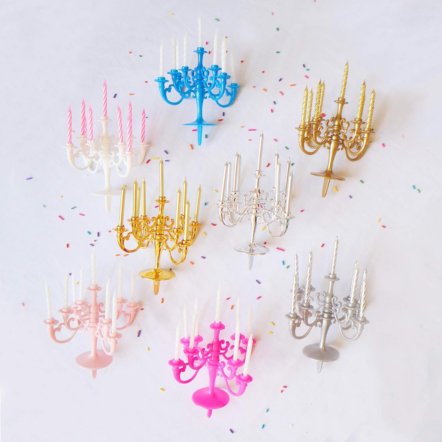 Luxury Birthday Candles Special Cake Candles Stand Party And Event Unique Candle Cake Topper With 9 Candles Cake Candle Holders Cake Decorations Romantic Propose Candles - Happy Price - Image 5