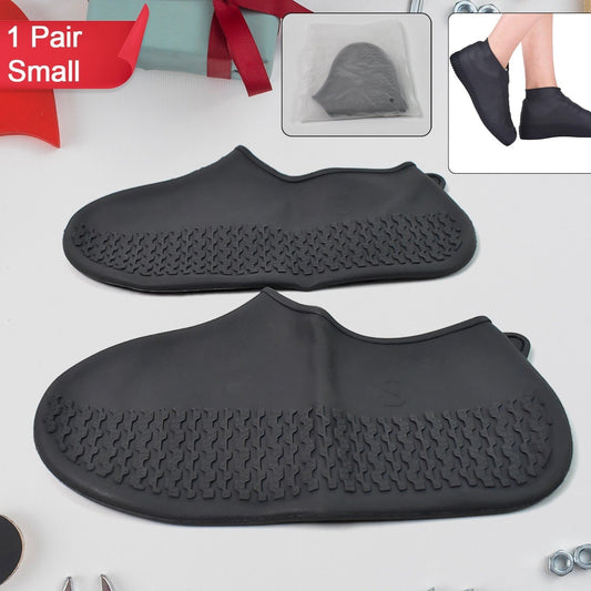Non-slip Silicone Reusable Waterproof Rain Shoes Covers (1 Pair  Small  Mix Color) - Happy Price - Image 1