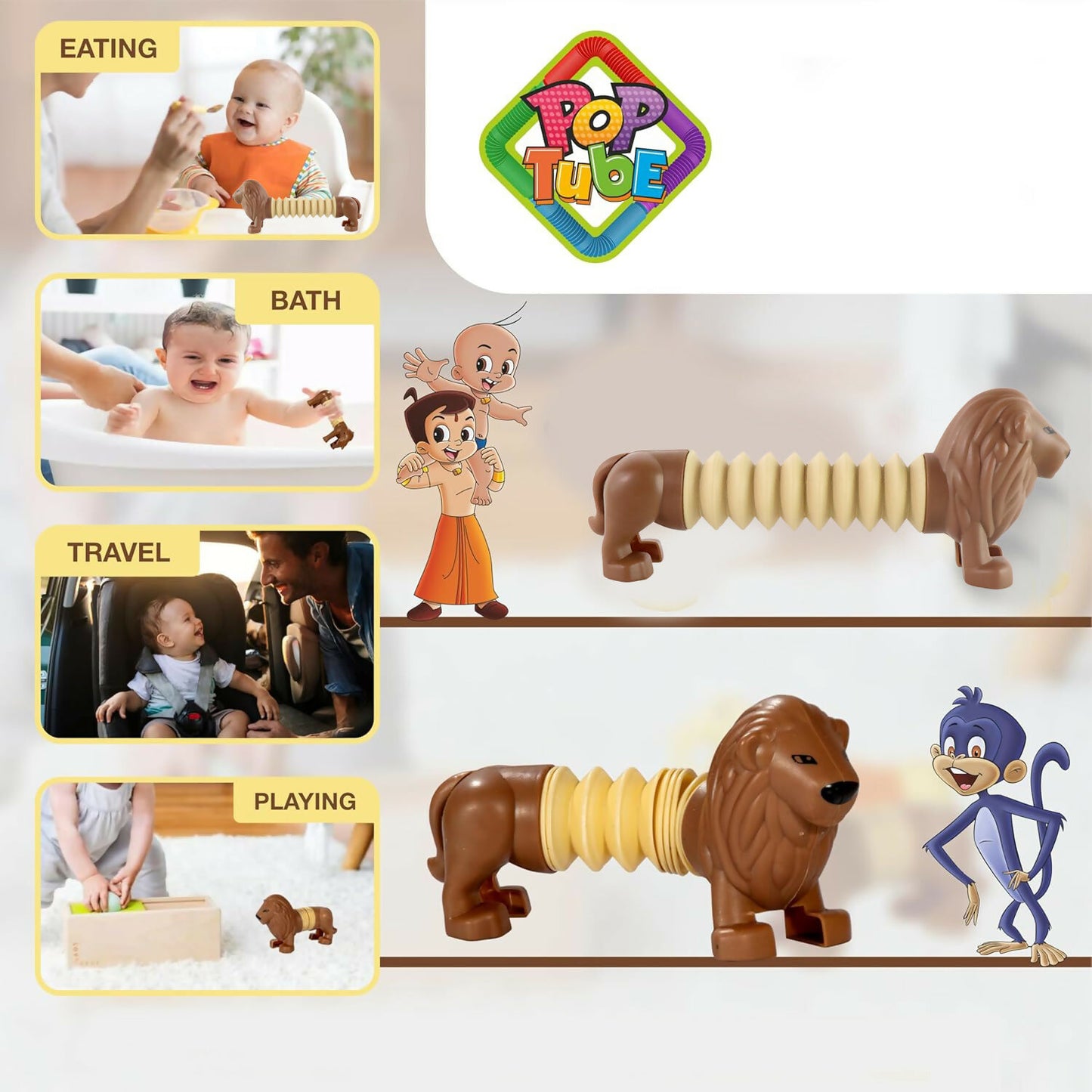 Lion Shape Magic Spring Toy for Kids - 1 Pc - Happy Price - Image 3