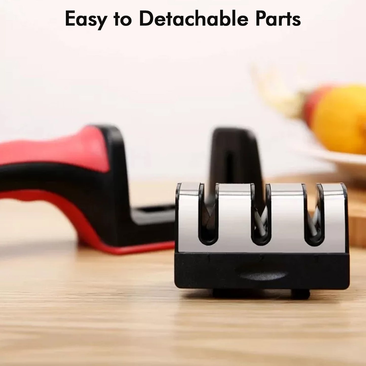 Manual Red Knife Sharpener 3 Stage Sharpening Tool For Ceramic Knife And Steel Knives. - Happy Price - Image 4