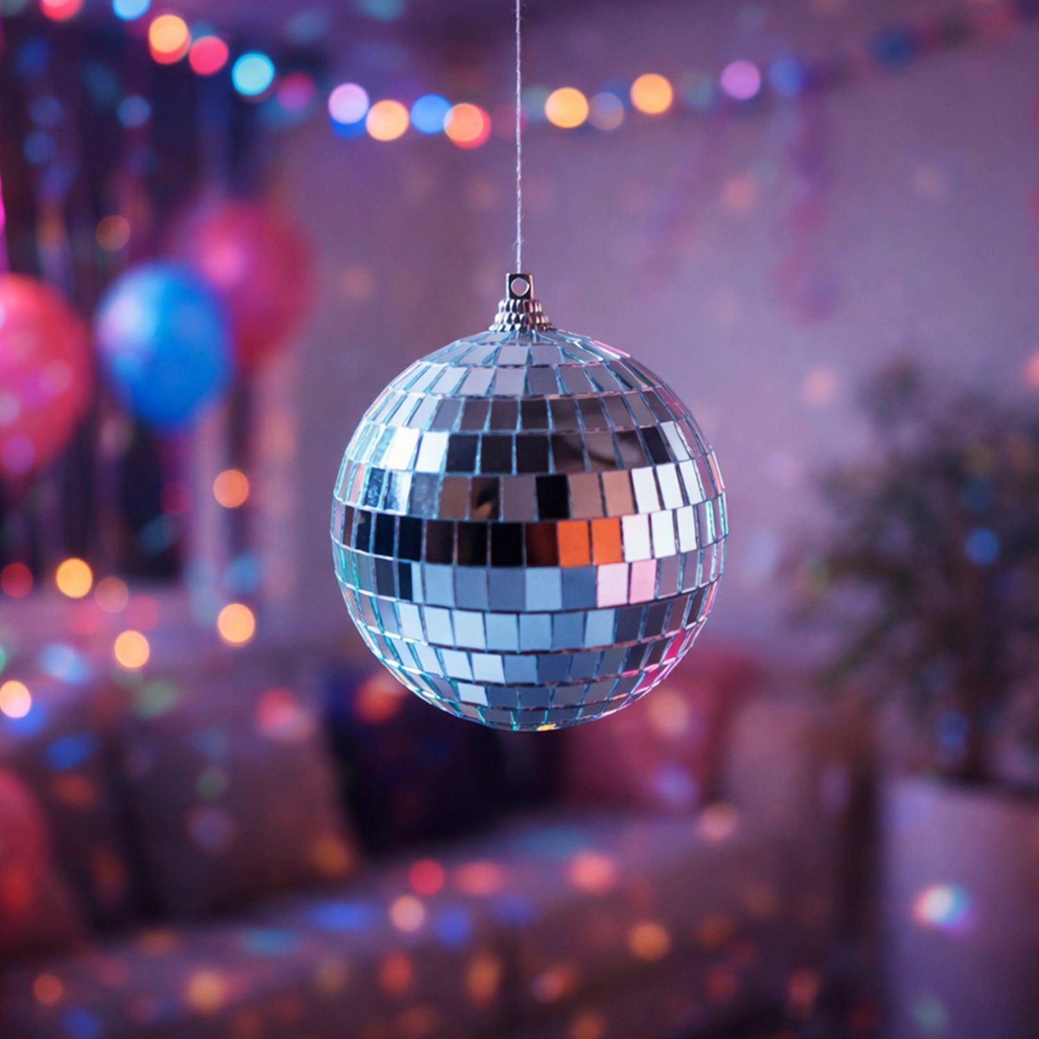 Mirror Disco Ball Hanging Decoration - 1 Pc - Happy Price - Image 1
