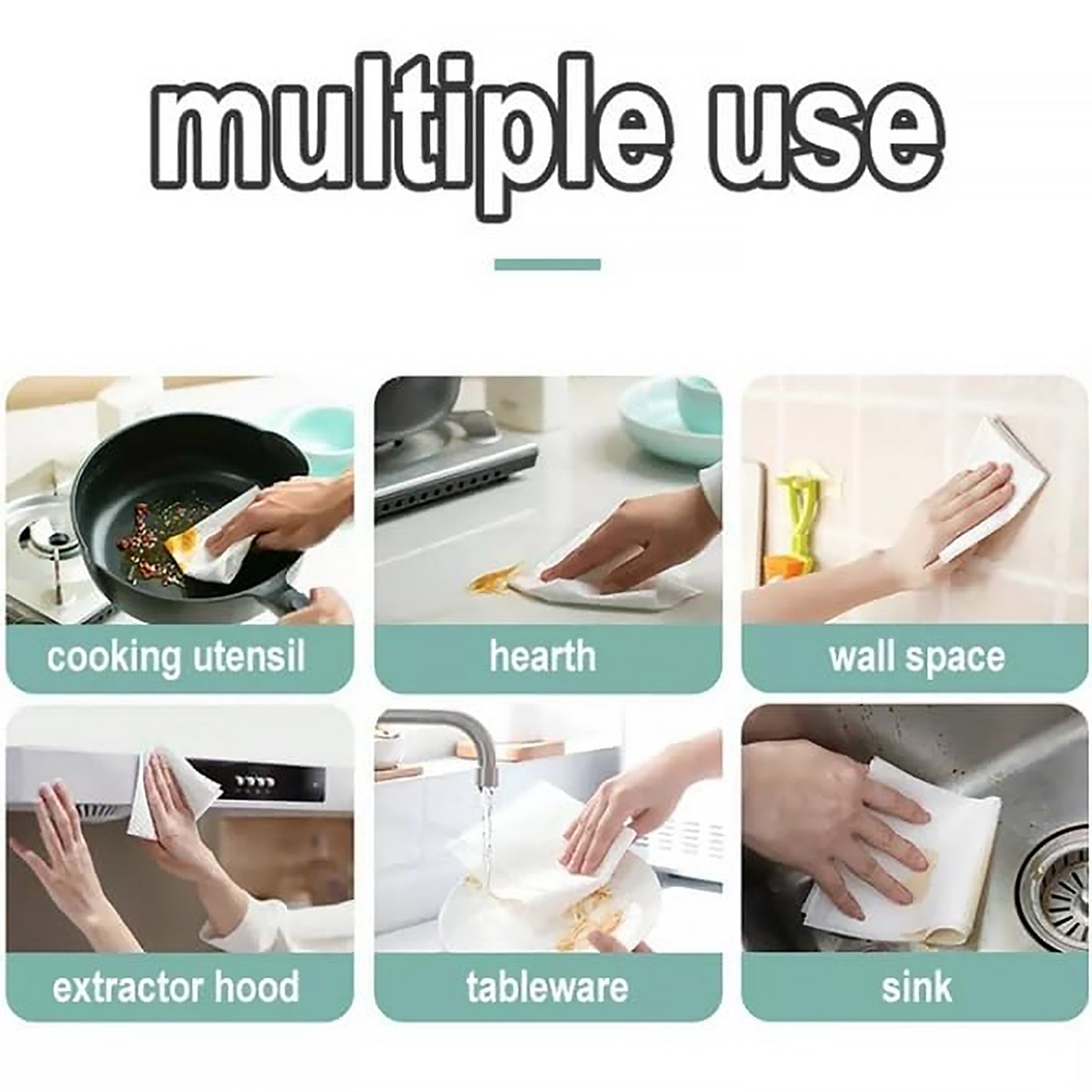 Kitchen Cleaning Wipes  Strong Decontamination Kitchen Wipes  Disposable Kitchen Wet Wipes Household Cloth Towel For Removing Grease Stains And Cleaning Glass (Pack Of 80 Pcs) - Happy Price - Image 6