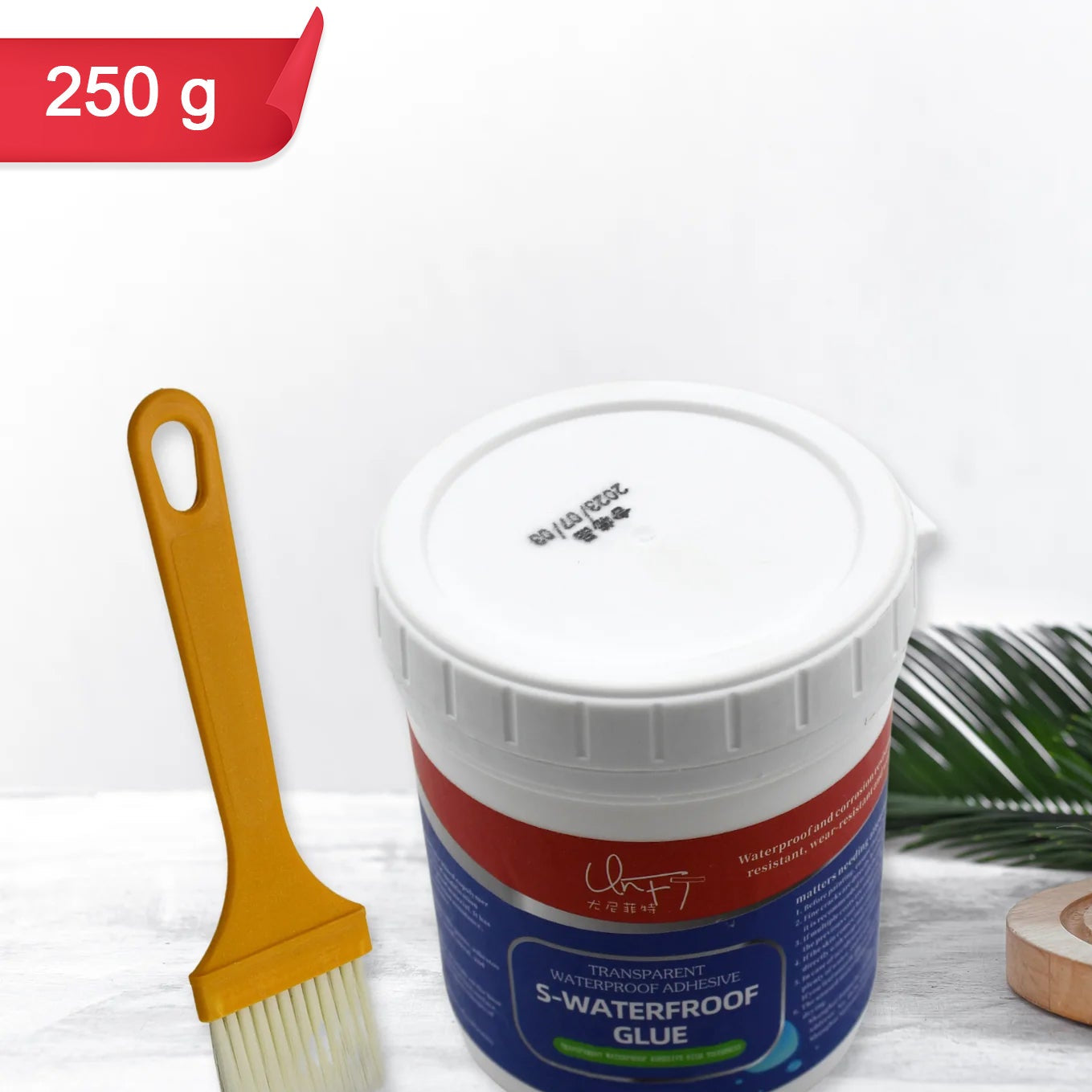 Transparent Waterproof Sealant Glue 250g with Brush for Walls, Tiles, Roofs - Happy Price - Image 1