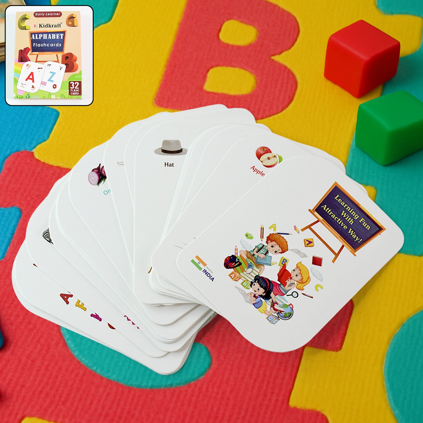 Kidkraft Early Learner 32-piece Alphabet Flash Cards Set - Happy Price - Image 6