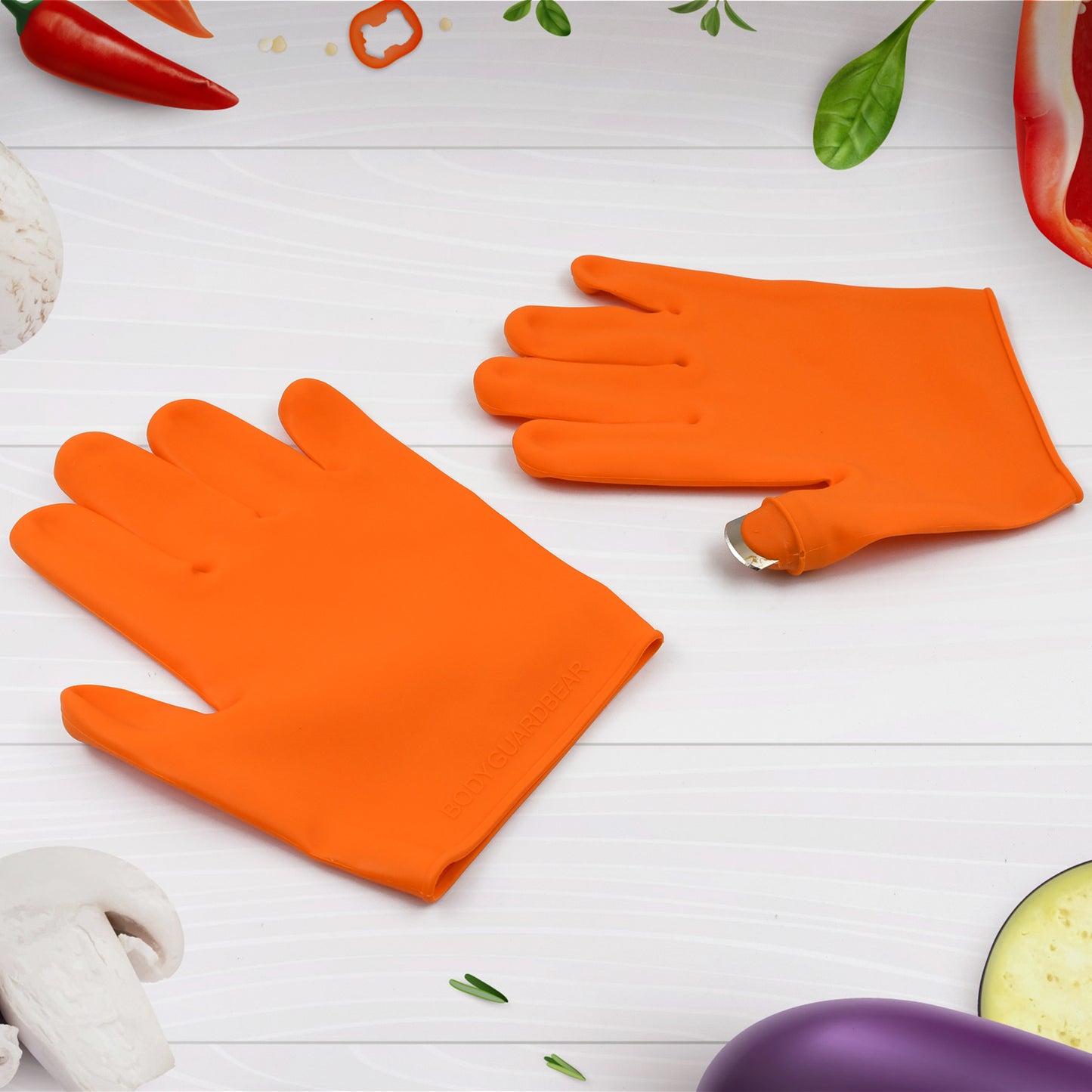 Gloves Silicone Thumb Knife Finger Protector Gears Cutting Vegetable Harvesting Knife - Happy Price - Image 6