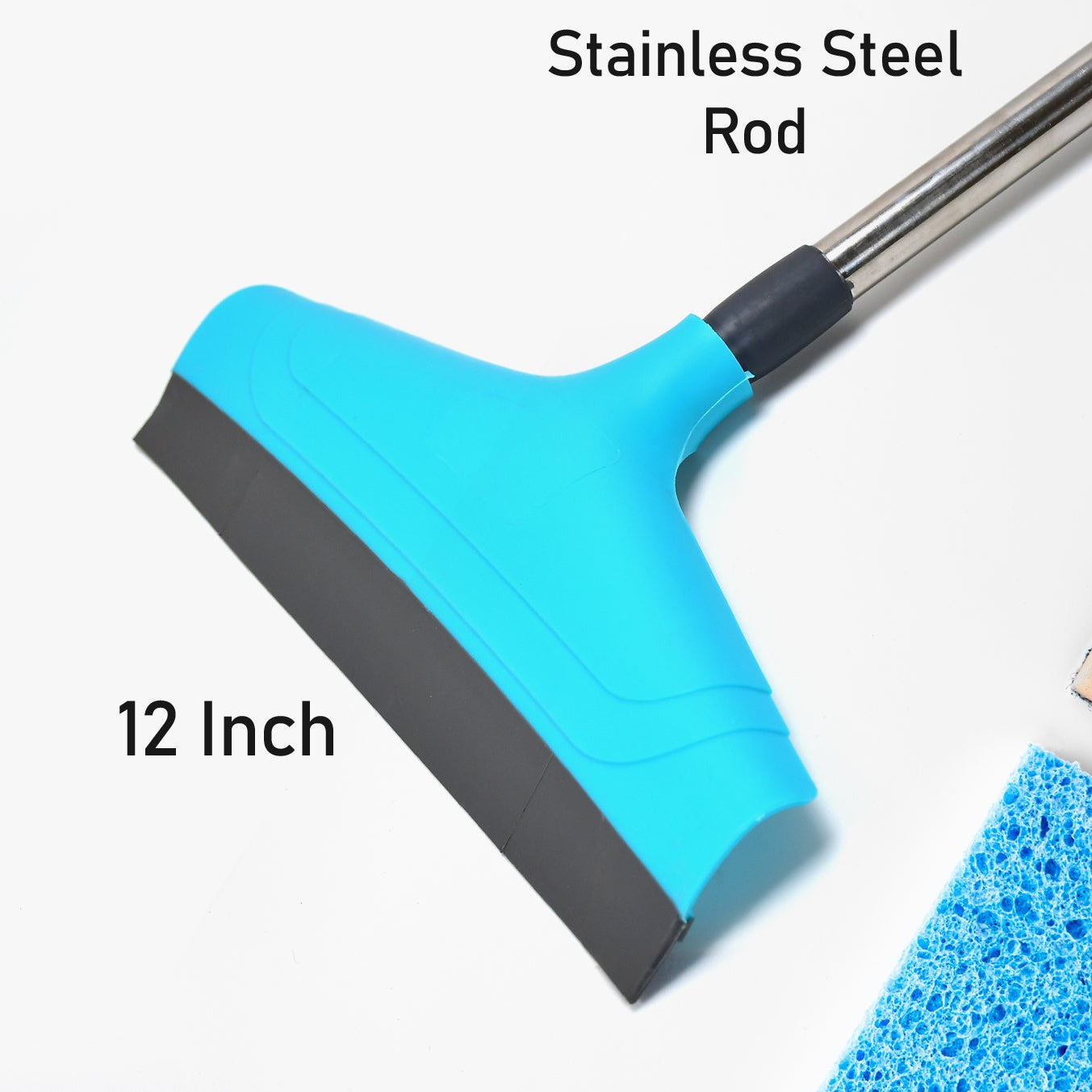 Adjustable Bathroom Wiper with 12 Inch Rubber Blade - Happy Price - Image 1