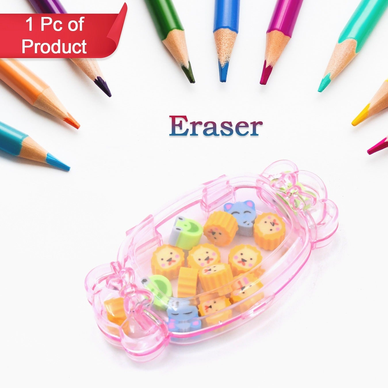 8831 Cute School Eraser Set Cute Eraser Multi Design Rubber Erasers For Pencil Cleaning Stationery School Student Girl Kids (15 Pc In1 Set)