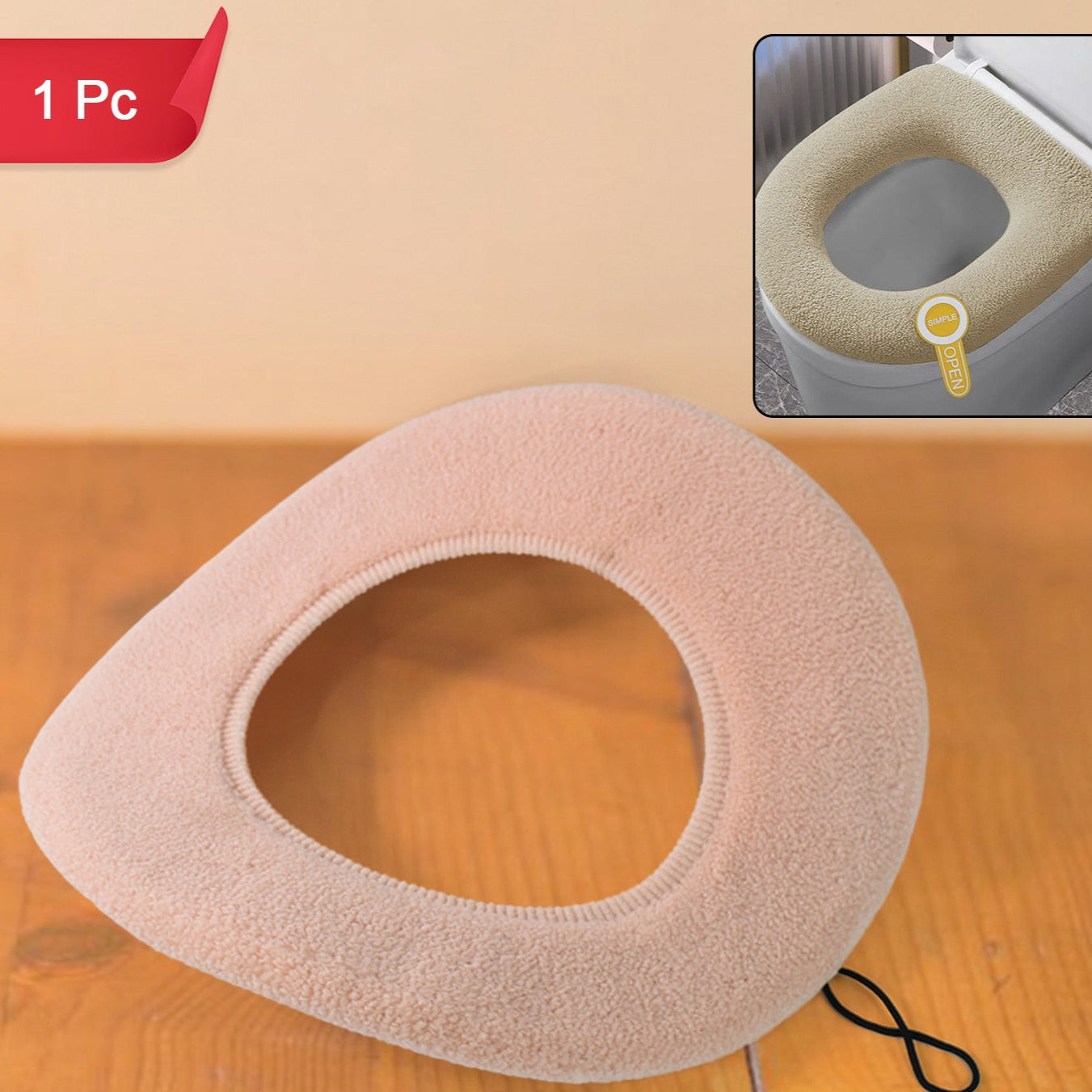 Washable Toilet Seat Cover Pads  Winter Cushion Mat Lid Cover Pads (1 Pc) - Happy Price - Image 1