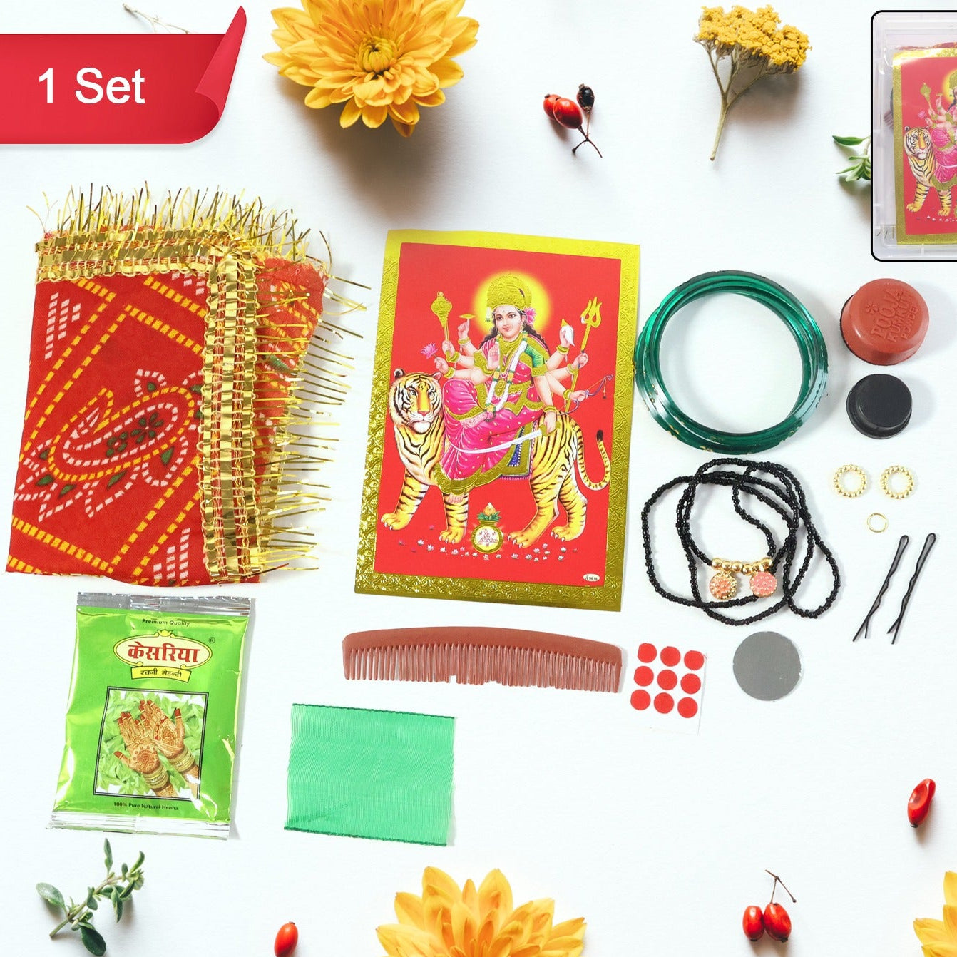 Mataji Shringar Box Complete Puja & Decoration Kit - 1 Set - Happy Price - Image 1