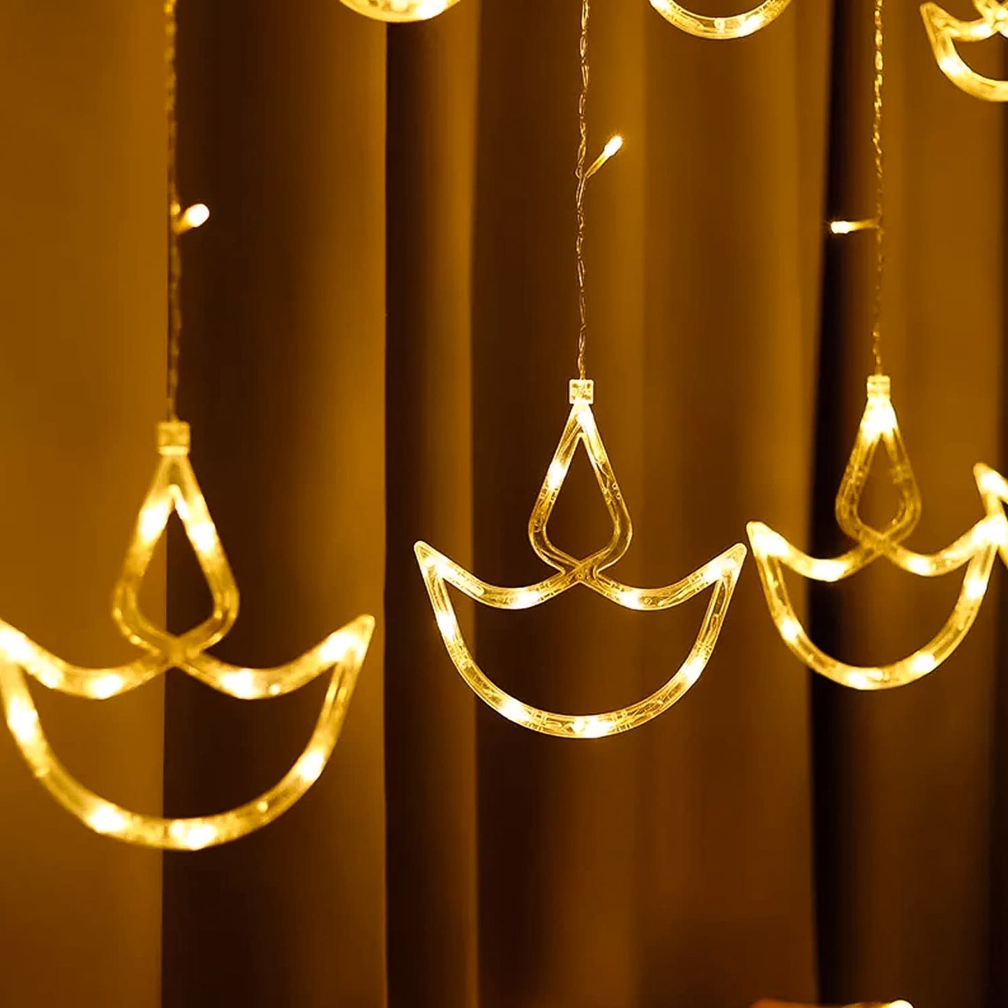 12 Diya String Lights for Window Decoration - Warm White - Happy Price - Image 3