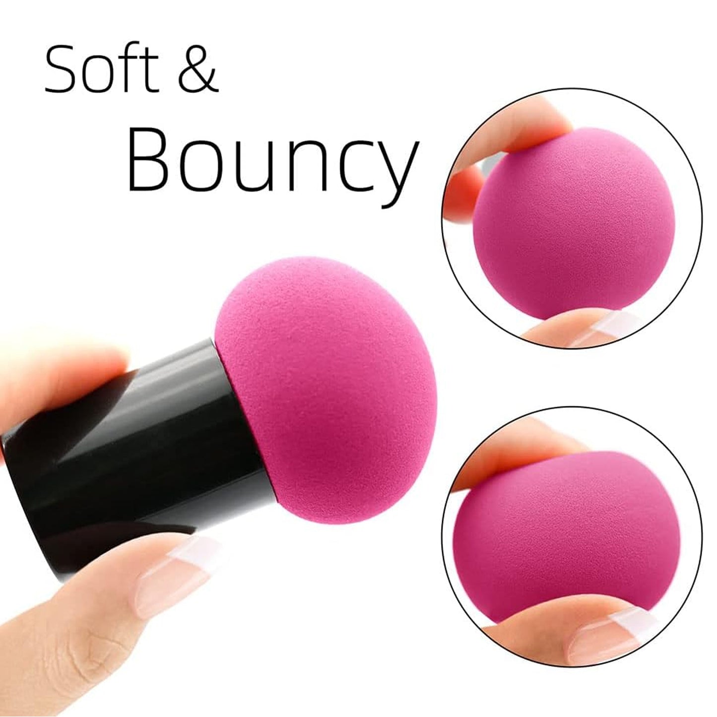 Professional Makeup Sponge Puff With Handle (1 Pc) - Happy Price - Image 4
