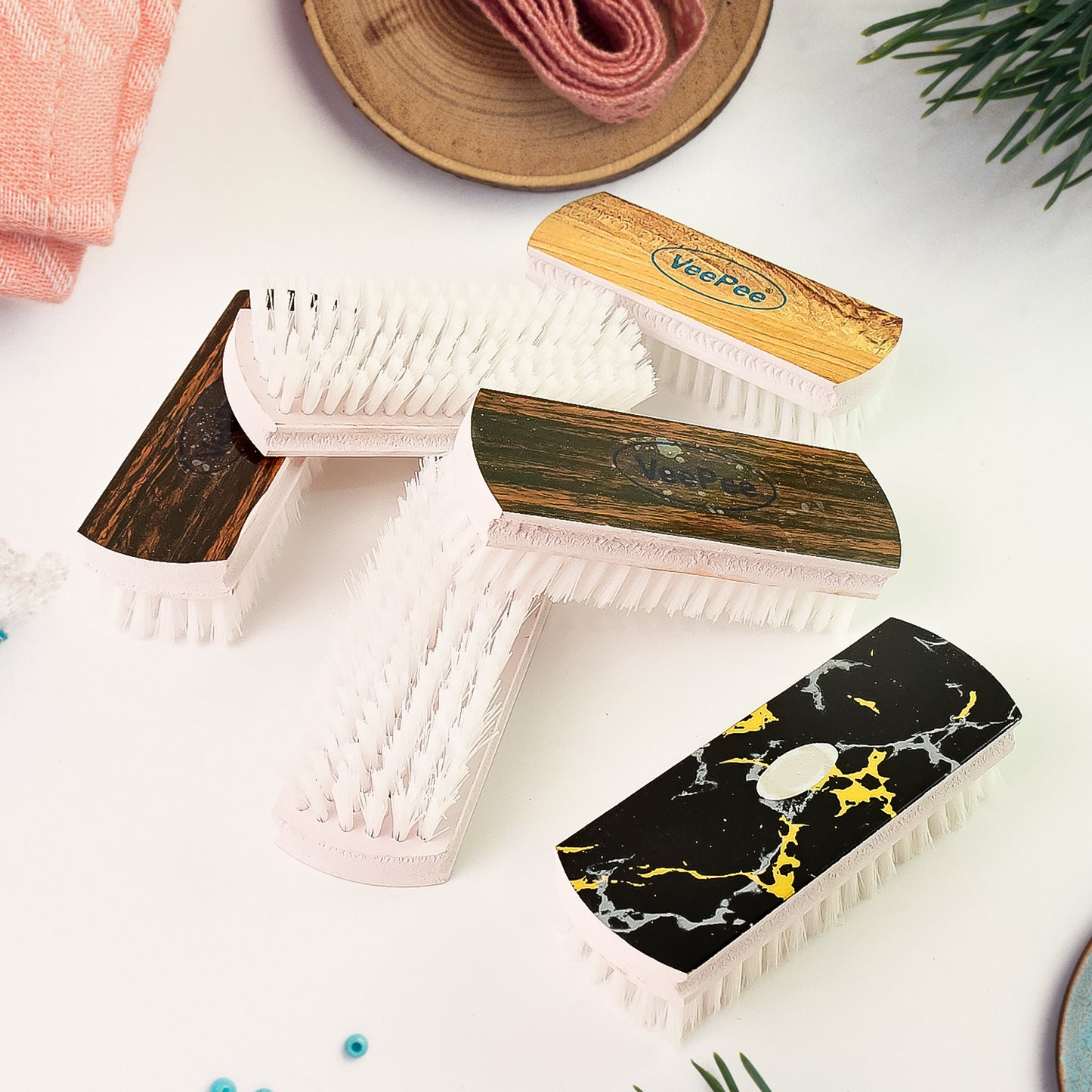 Veepee Heavy-duty Cloth Washing Brush Set 6 Pcs - Happy Price - Image 4