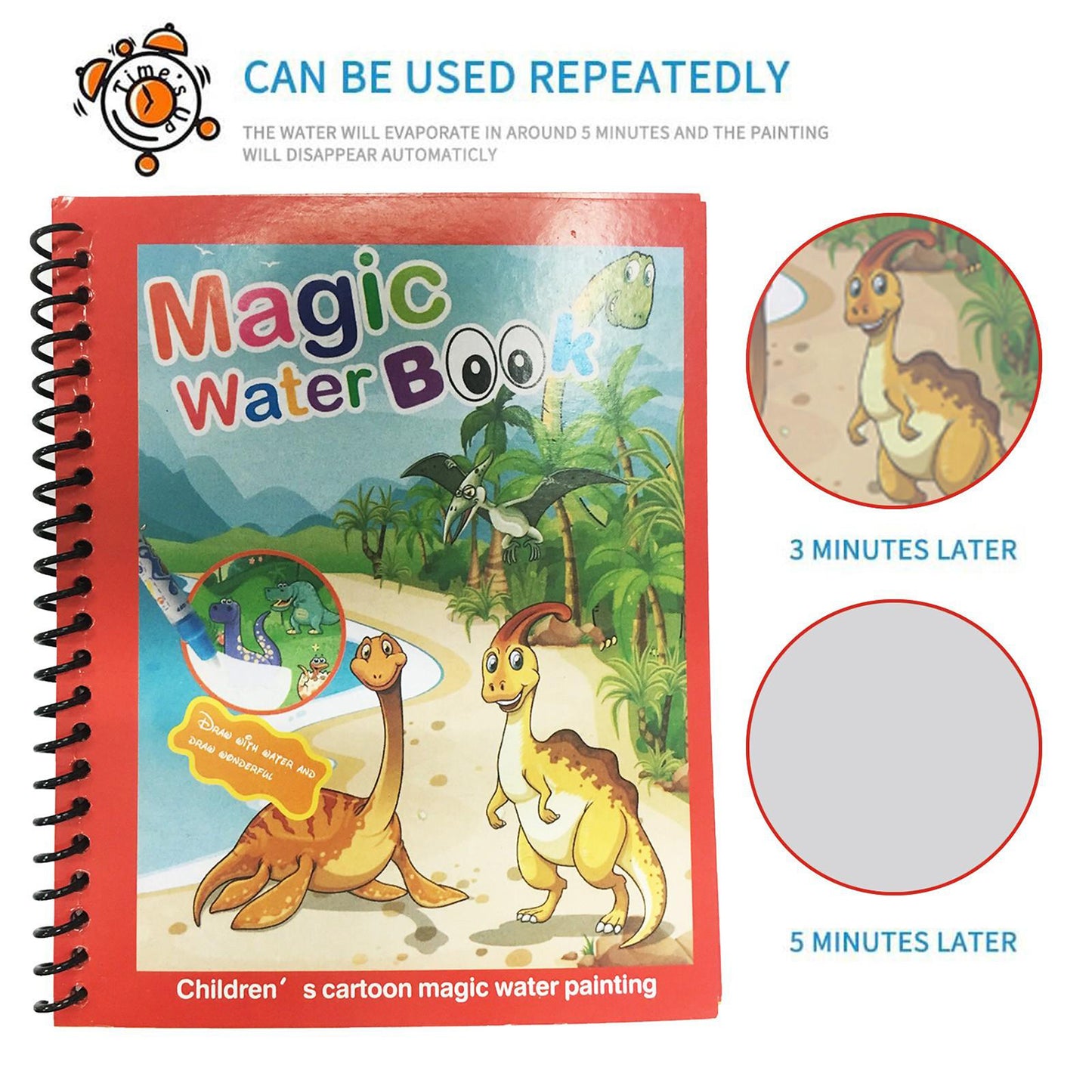Magic Water Quick Dry Book Water Coloring Book Doodle With Magic Pen Painting Board - Happy Price - Image 7