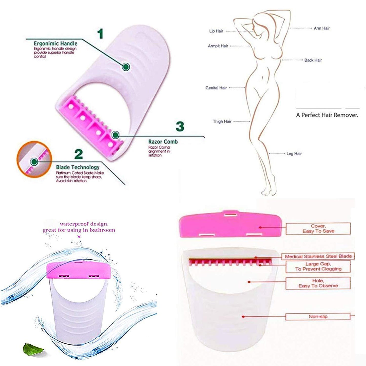 Disposable Body Skin Hair Removal Razor For Women  Pack Of 6 - Happy Price - Image 2