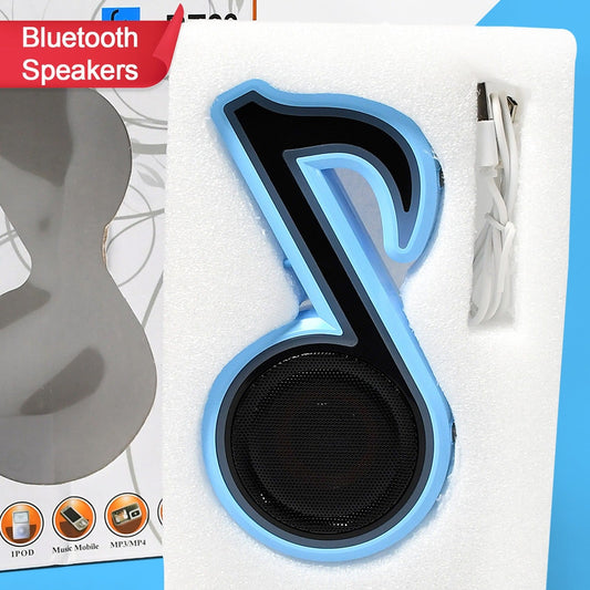 Mini Portable Music Note Shape Speaker Subwoofer Colorful Musical Note Led Lighting Sound For Creatives Gift Computer Phone Sound Equipment - Happy Price - Image 1