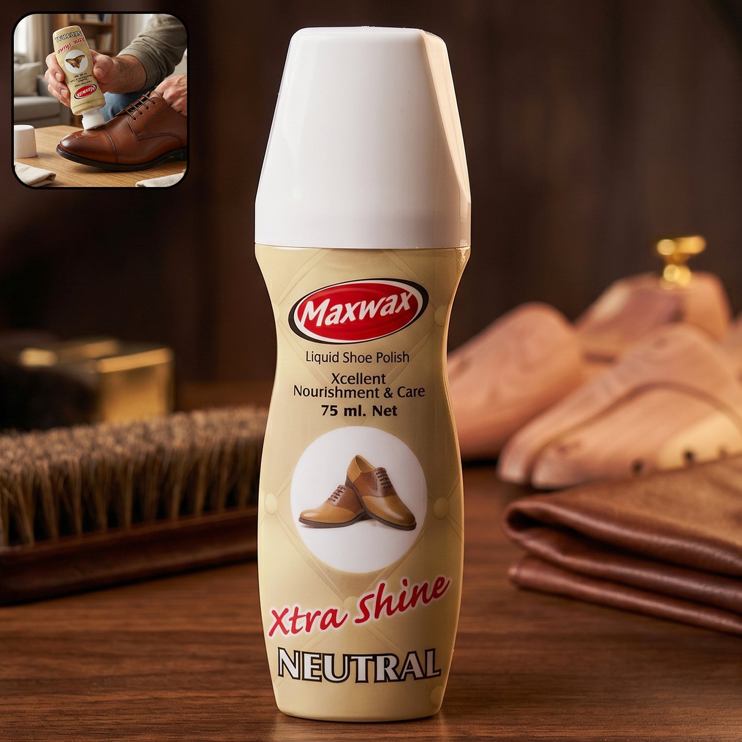 Maxwax Neutral Liquid Shoe Polish (1 Pc 75 Ml)