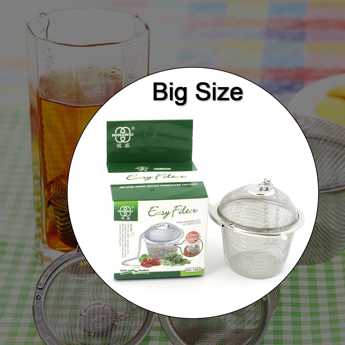 Stainless Steel Spice Tea Filter Herbs Locking Infuser Mesh Ball - Happy Price - Image 1