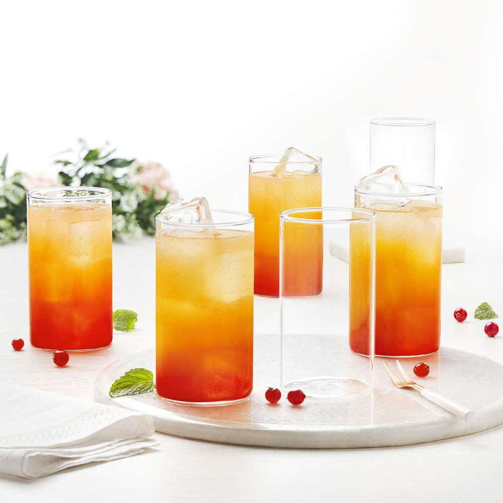 Heavy Unbreakable Stylish Plastic Clear Look Fully Transparent Glasses Set 330ml (6pcs) - Happy Price - Image 2