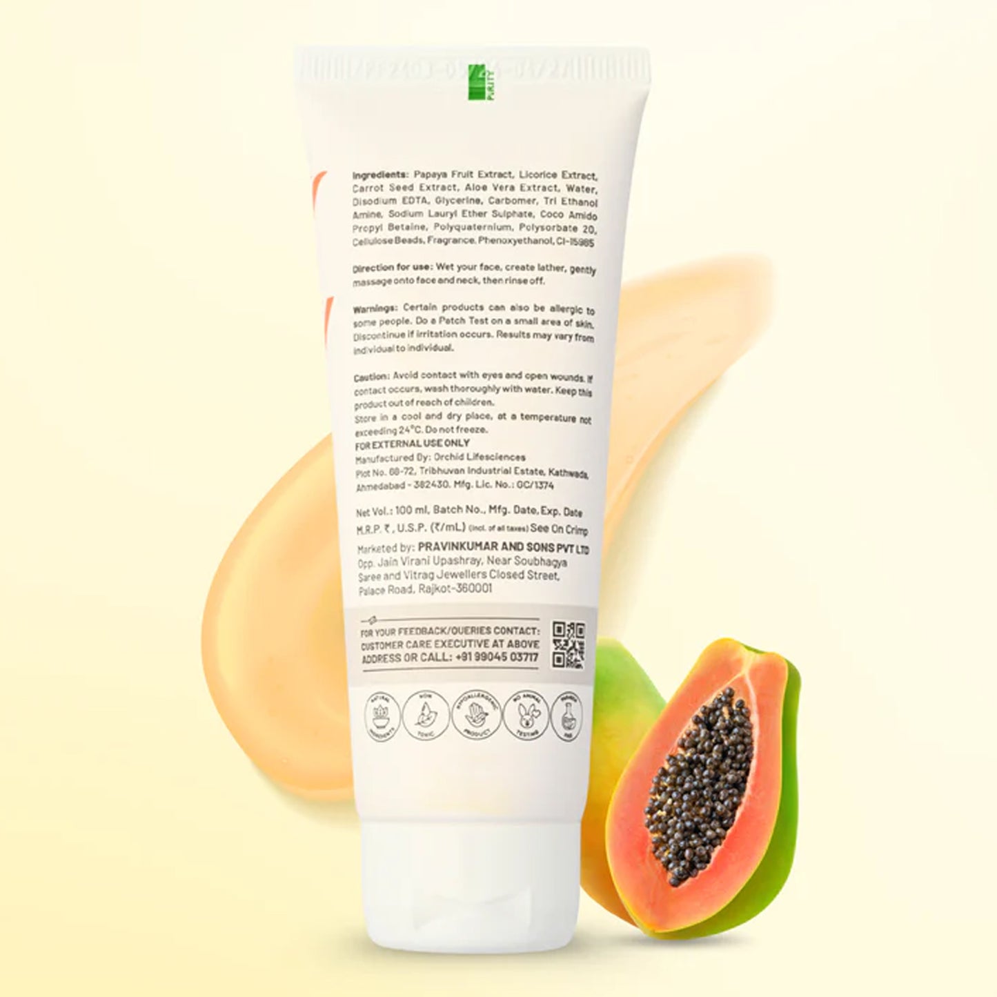 Zequz Papaya Face Wash - 100ml for Brightening & Glowing Skin - Happy Price - Image 6
