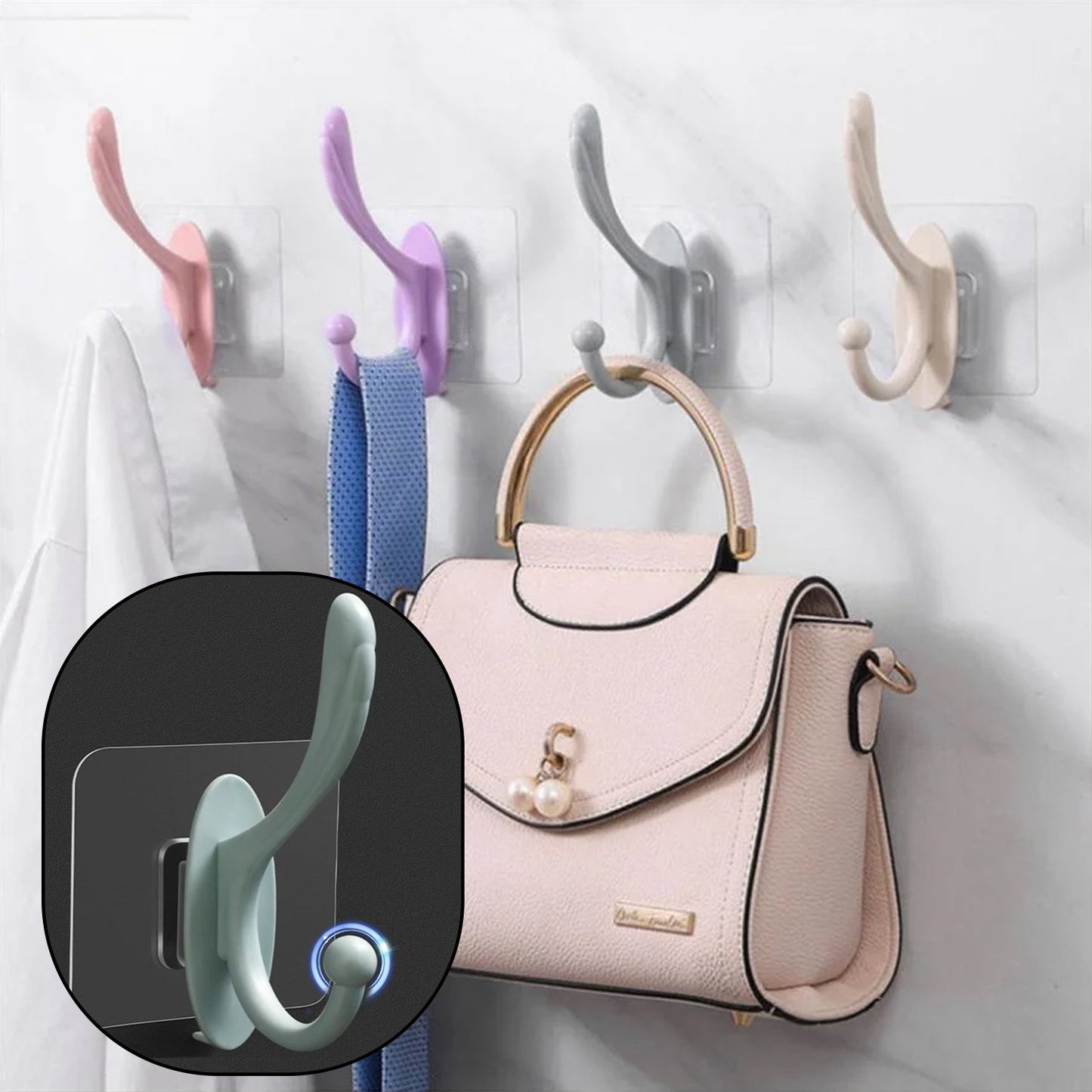 Self Adhesive Plastic Wall Hook For Home - Happy Price - Image 2