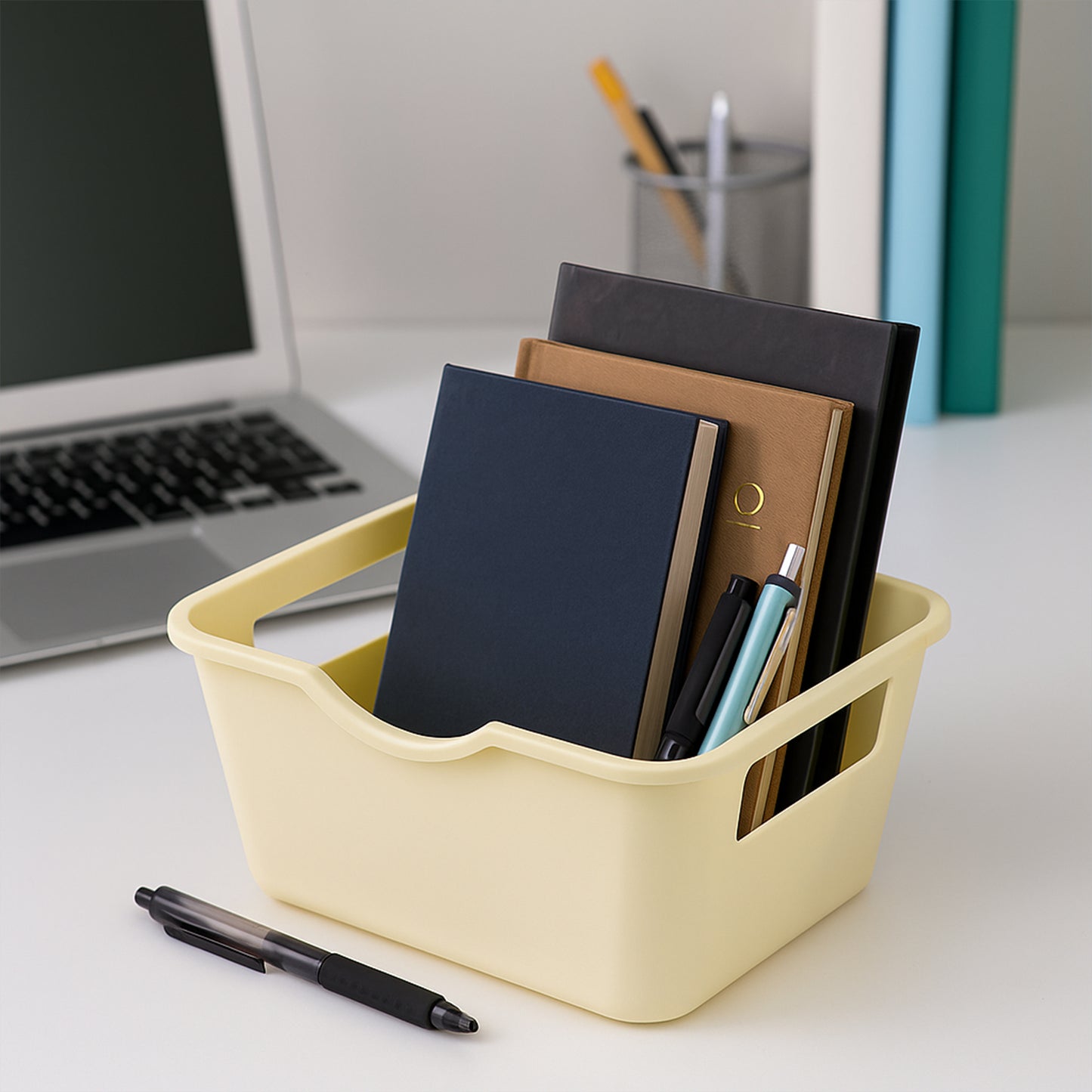 Set of 4 Plastic Storage Baskets with Handles - 15 x 10.5 cm Utility Organizers - Happy Price - Image 3