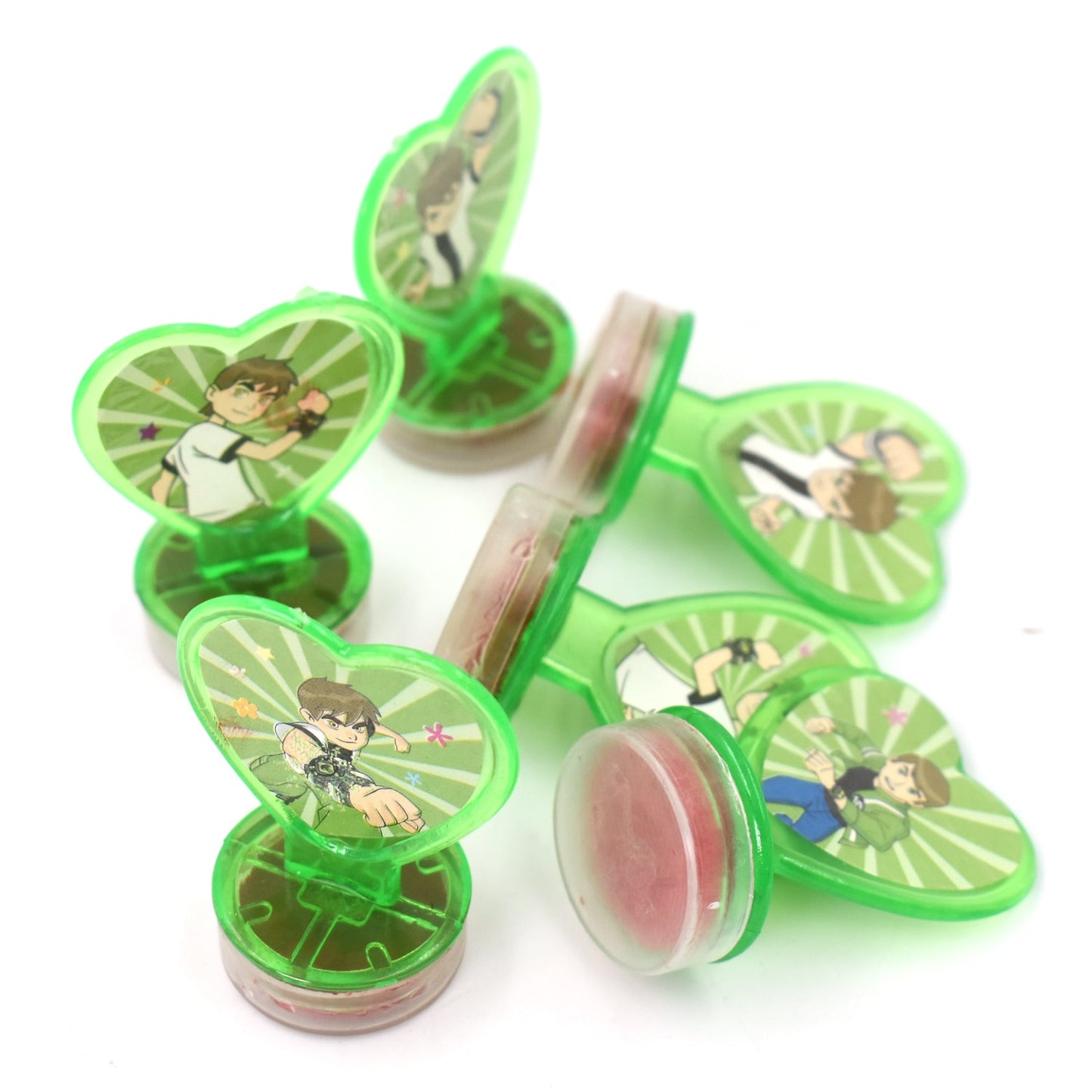 Unique Cartoon Character Heart Shape Stamps 6 Pieces For Kids Motivation And Reward Theme Prefect Gift For Teachers Parents And Students (Multicolor) - Happy Price - Image 5