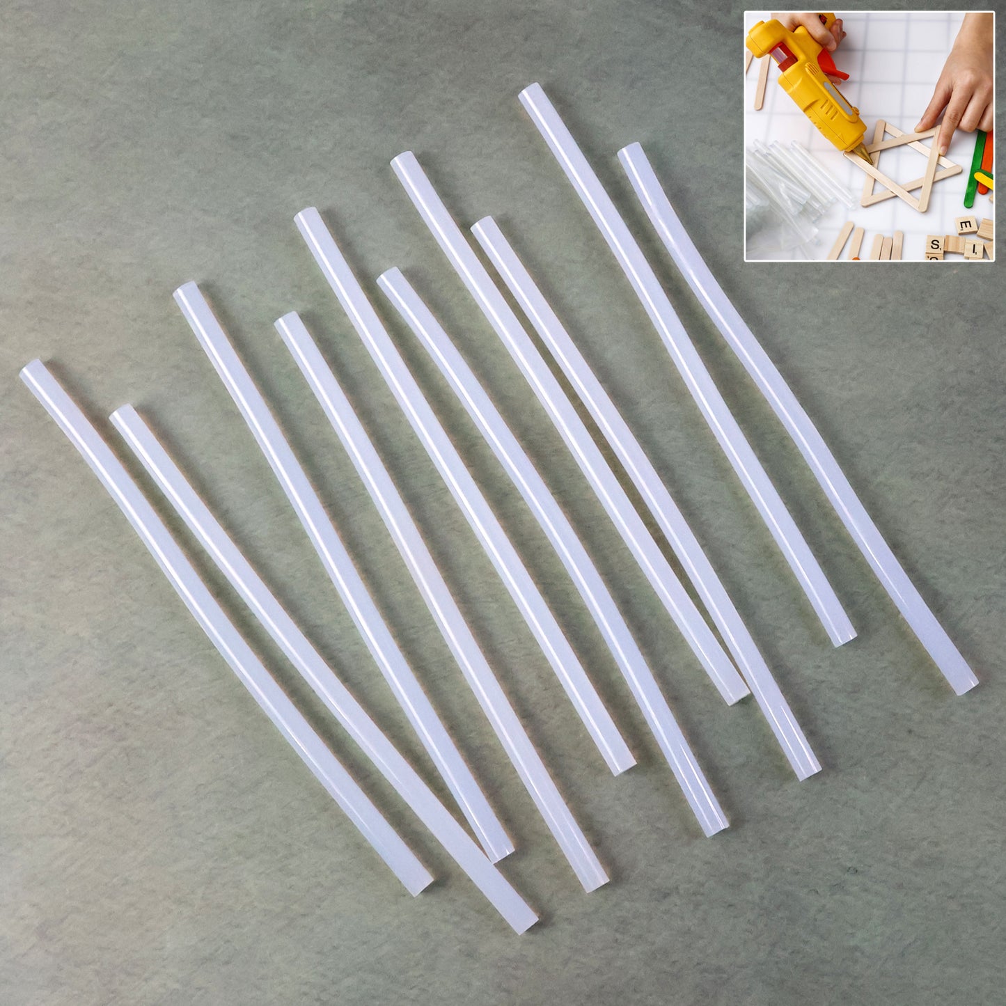 Transparent Hot Melt Glue Sticks - 10 Pcs for Crafting & Repairs - Happy Price - Image 2