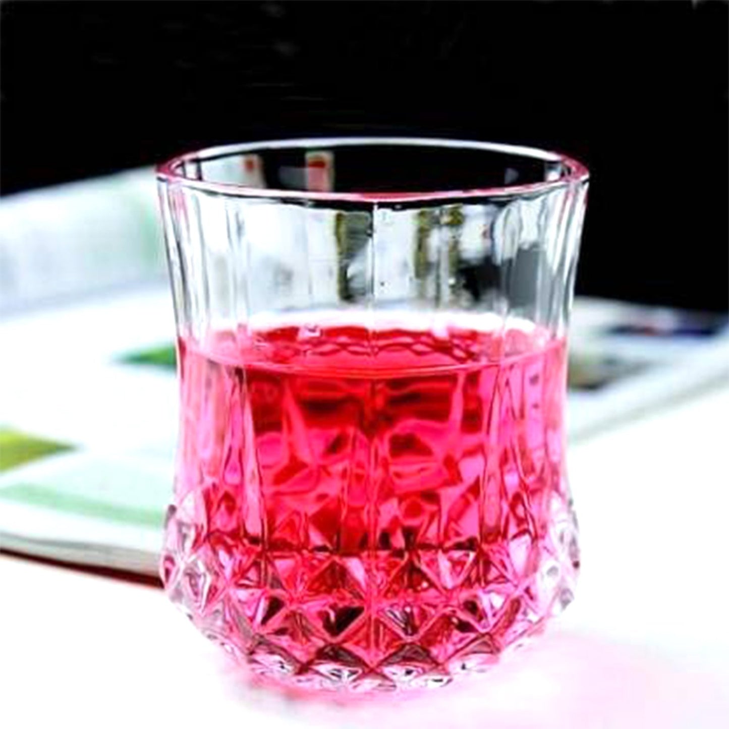 Heavy Unbreakable Stylish Look Fully Transparent Glasses Set 250ml (6pcs) - Happy Price - Image 3
