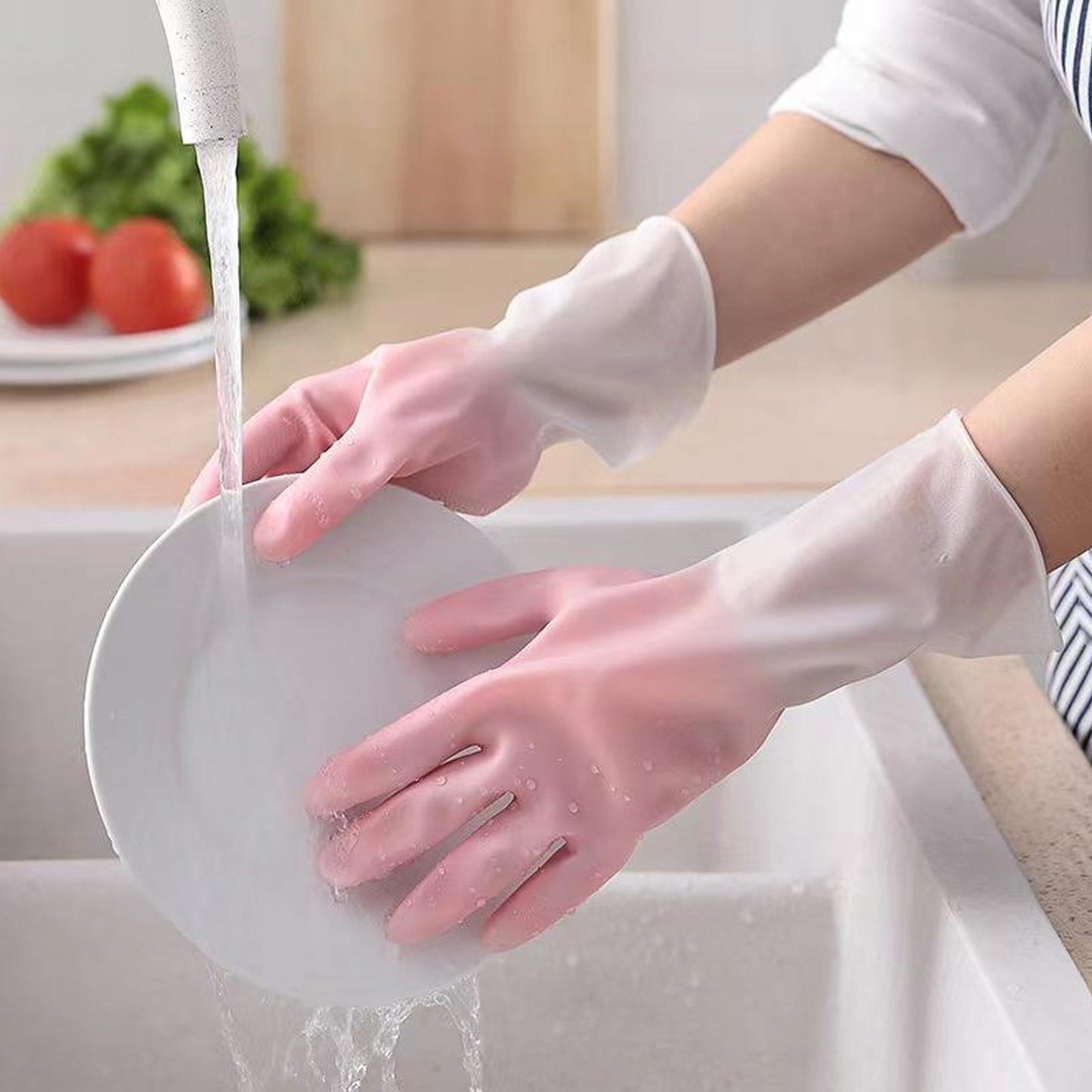 Large Size Reusable Household Cleaning Gloves - 1 Pair - Happy Price - Image 4
