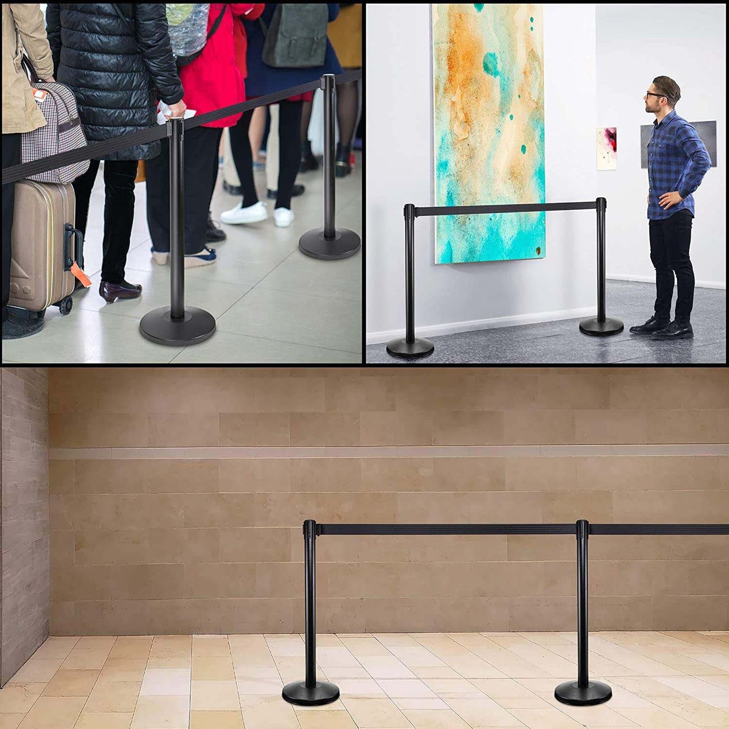 Heavy Duty Crowd Control Stanchion with Retractable Belt - 1 Pc - Happy Price - Image 7