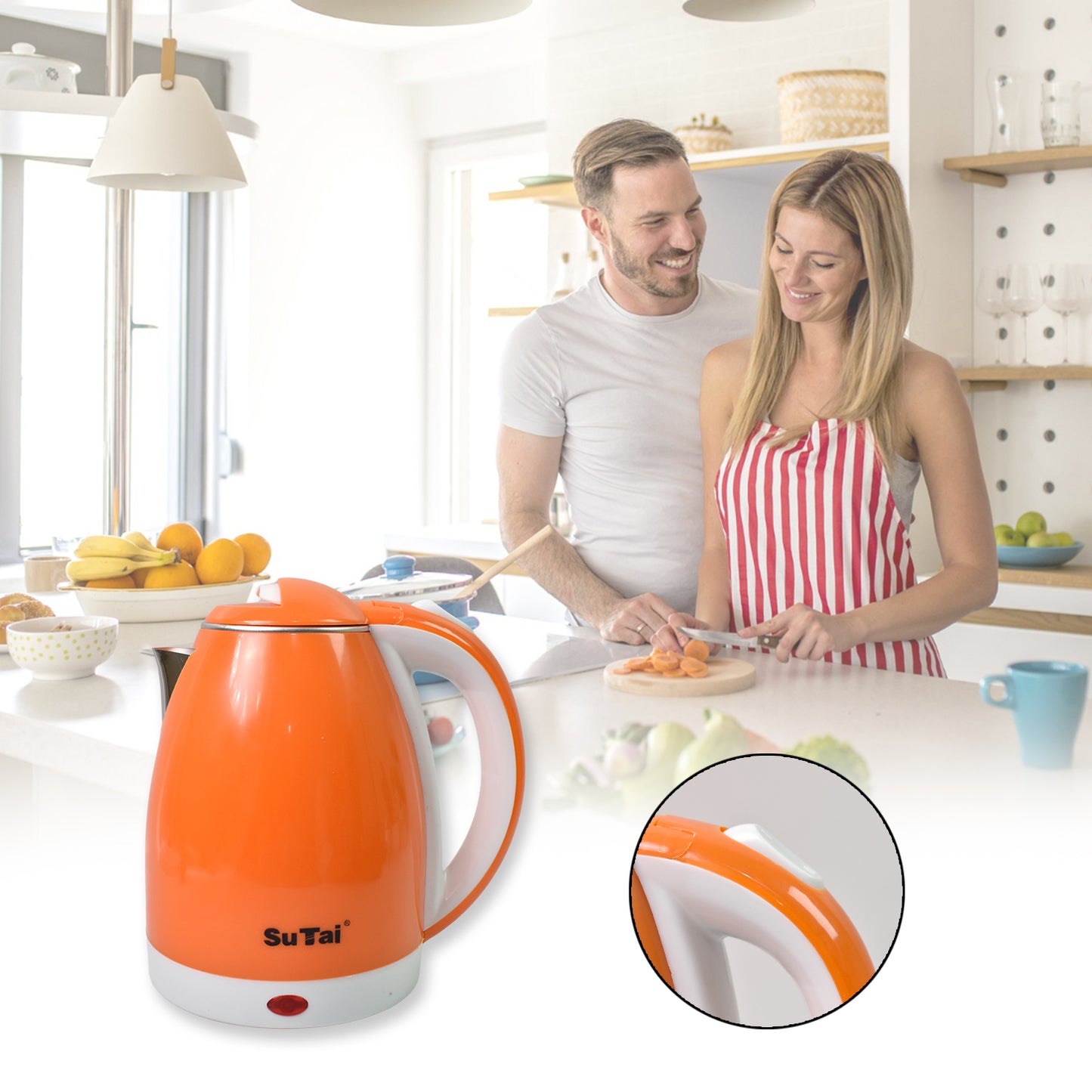 Electric Kettle Boil Dry Protection  Auto-shut Off (1500-2000w  2 Ltr.) - Happy Price - Image 5