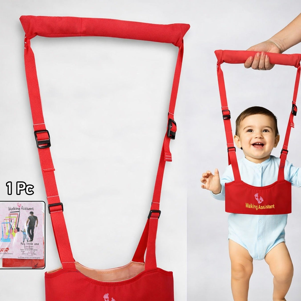 Adjustable Baby Walker Harness with Safety Belt - Toddler First Steps Balance Aid (1 Pc) - Great Price - Image 1