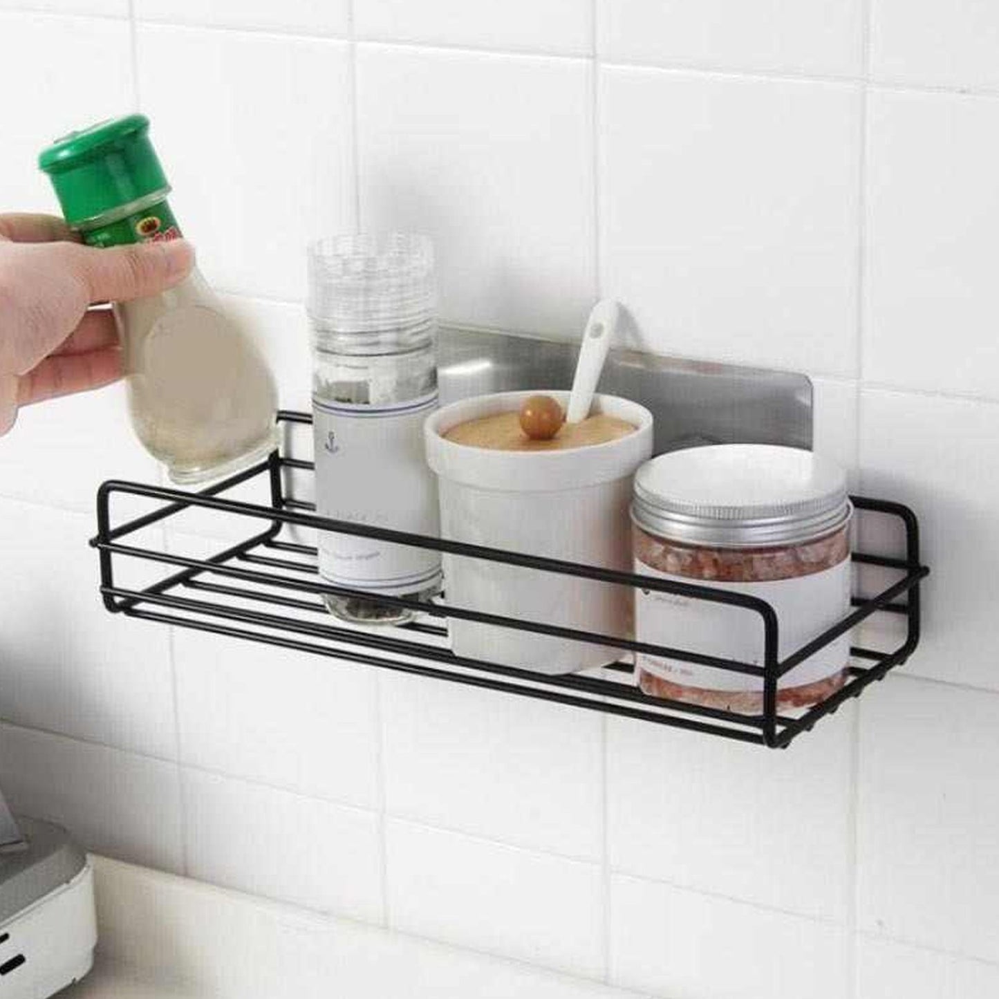 Multipurpose Wall Mount Metal Bathroom Shelf And Rack For Home And Kitchen. - Happy Price - Image 3