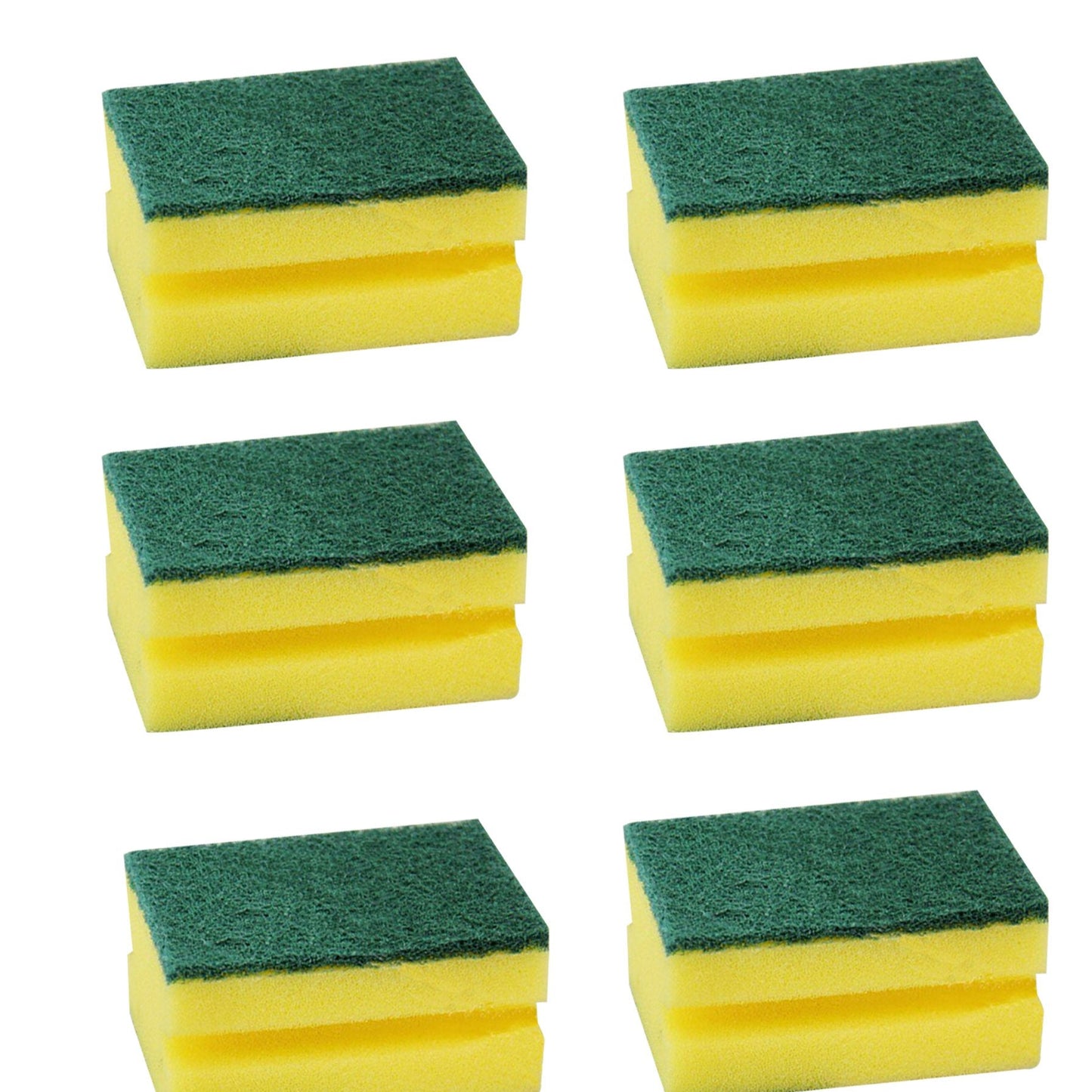 1429 Scrub Sponge 2 In 1 Pad For Kitchen Sink Bathroom Cleaning Scrubber - Happy Price - Image 1