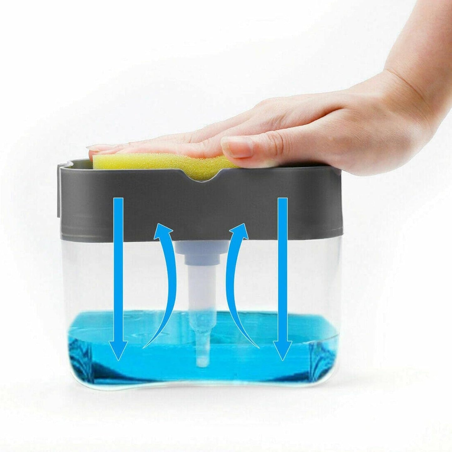 2 In 1 Soap Dispenser For Dishwasher Liquid Holder Liquid Dispenser Through Pump (1 Pc) - Happy Price - Image 3