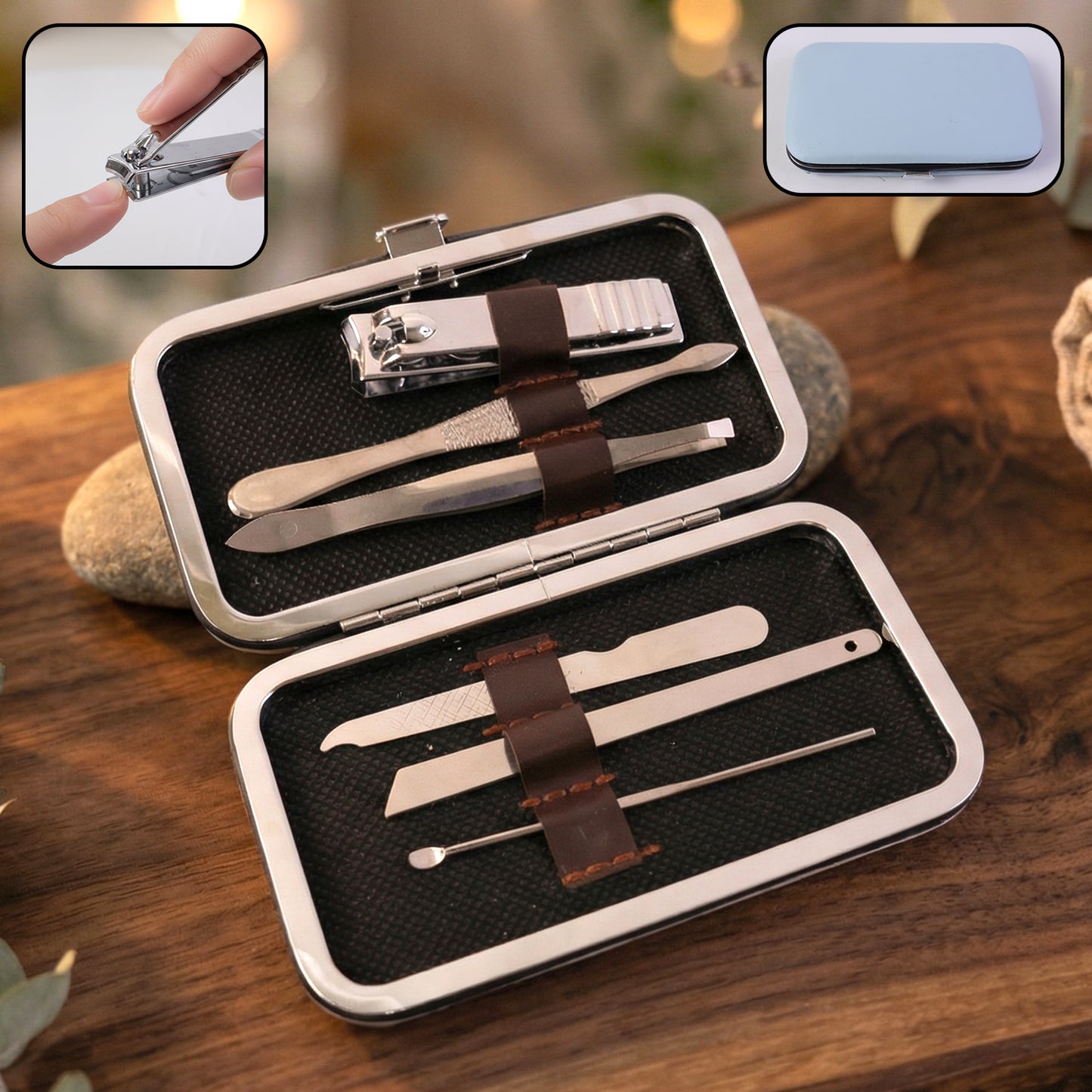 6-in-1 Personal Grooming Kit for Nails & More - Travel Case Included - Happy Price - Image 3