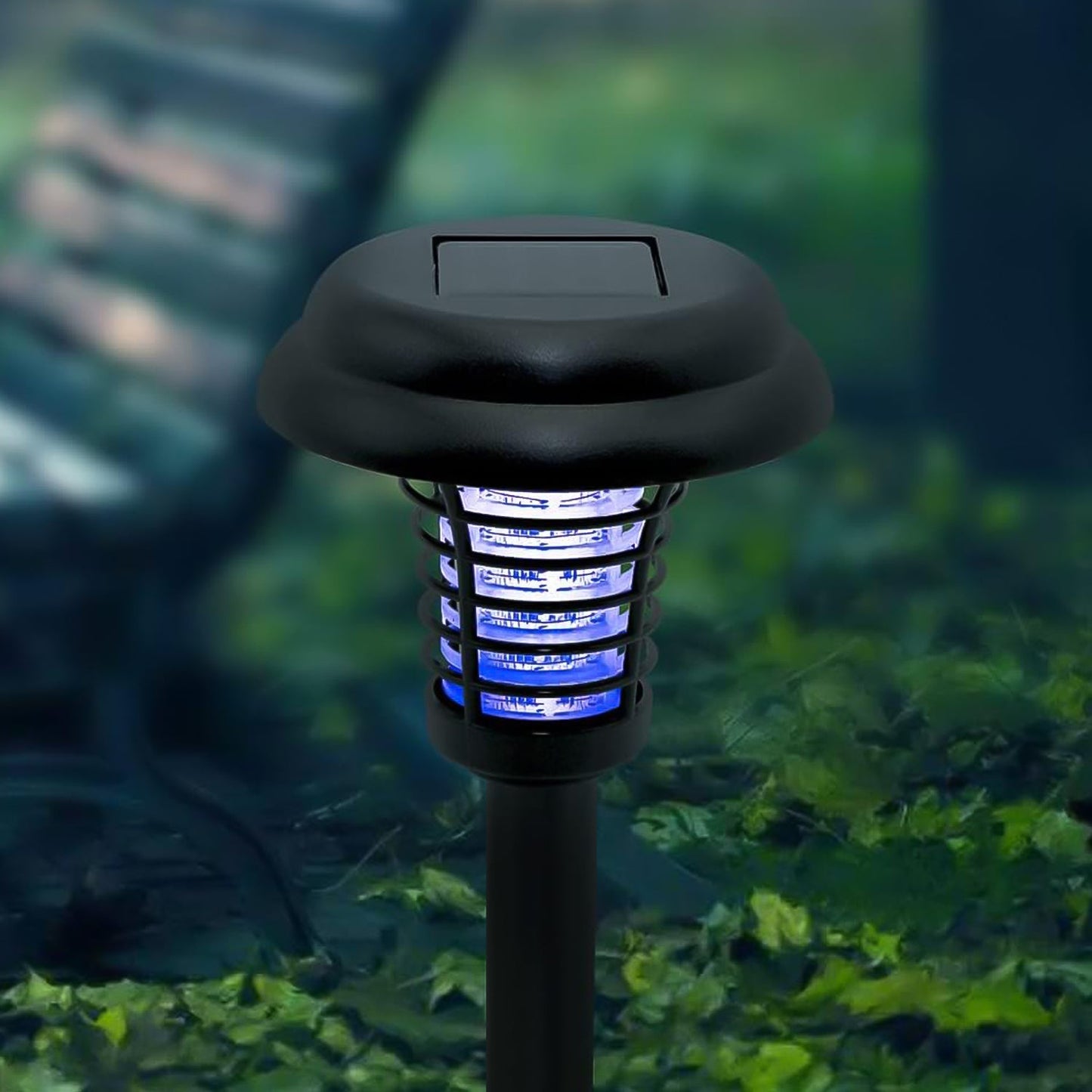Solar Powered LED Mosquito Killer Lamp - 2 Pcs Garden Bug Zapper - Happy Price - Image 3