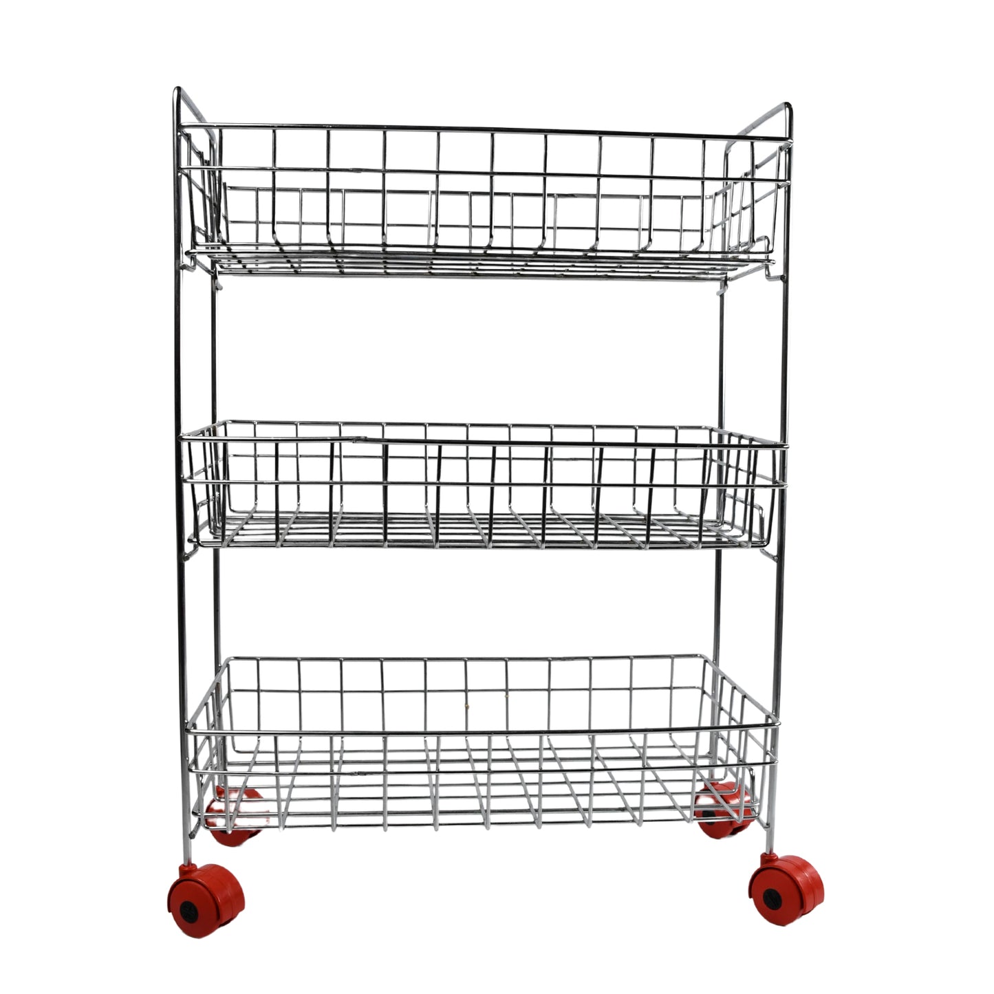 3 Tier Stainless Steel Kitchen Trolley for Fruit & Vegetable Storage - Happy Price - Image 5