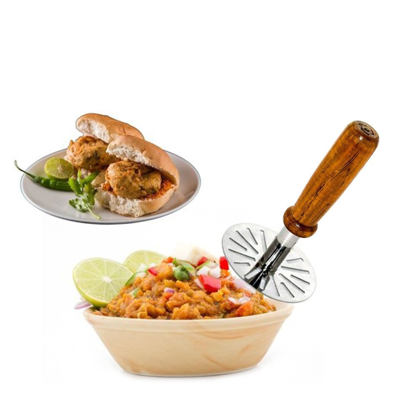 Paubhaji Masher Used In All Kinds Of Household And Kitchen Places For Mashing And Making Paubhajis. - Happy Price - Image 6