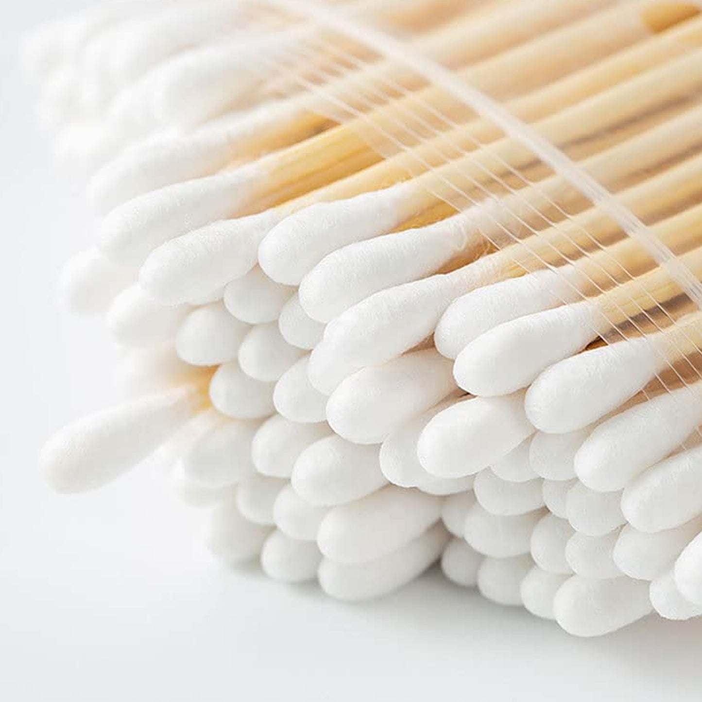 Cotton Swabs Bamboo With Wooden Handles For Makeup Clean Care Ear Cleaning Wound Care Cosmetic Tool Double Head Biodegradable Eco Friendly (Pack Of 20) - Happy Price - Image 2