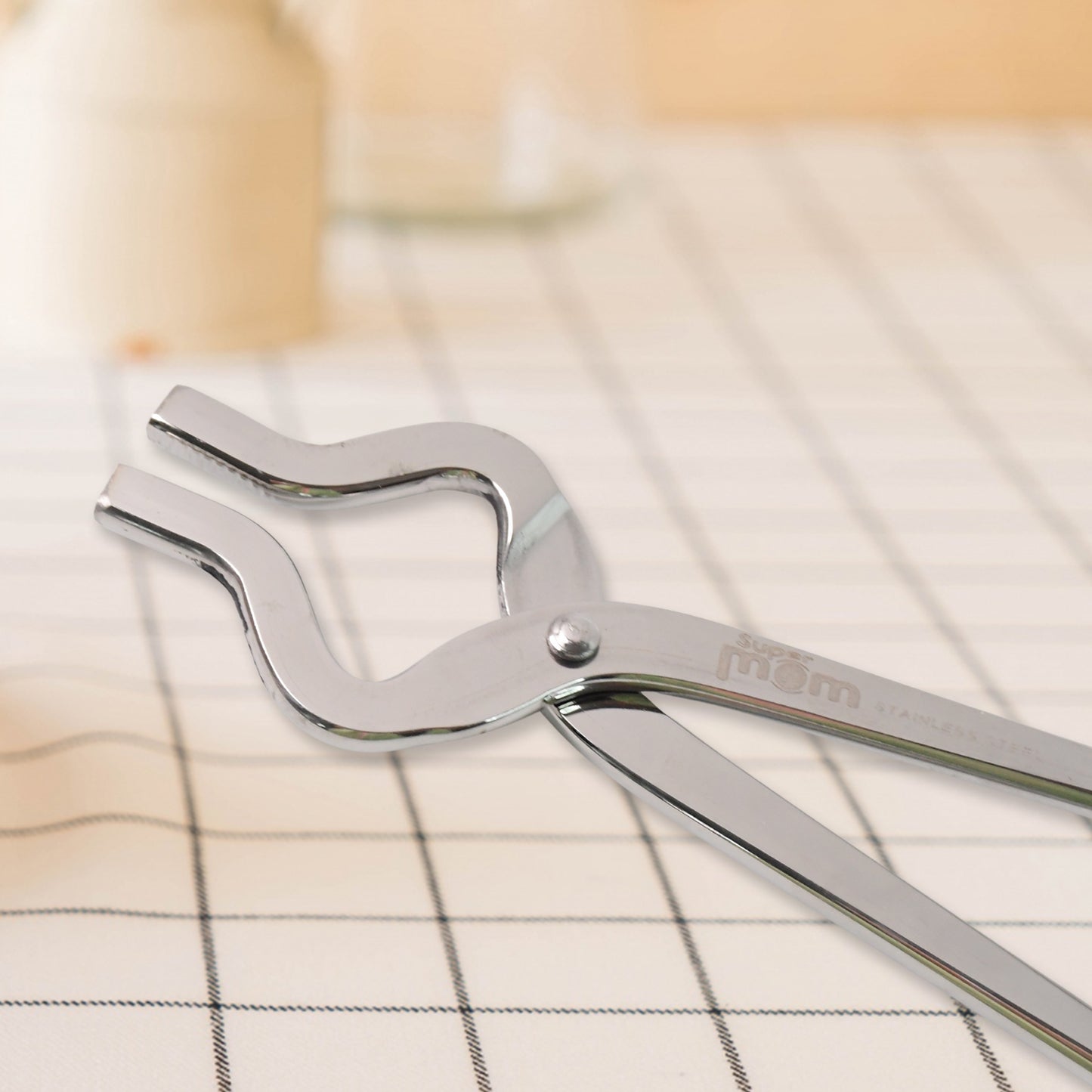 Heavy Duty Stainless Steel Kitchen Tong for Hot Utensils - Full Round Grip - Happy Price - Image 4