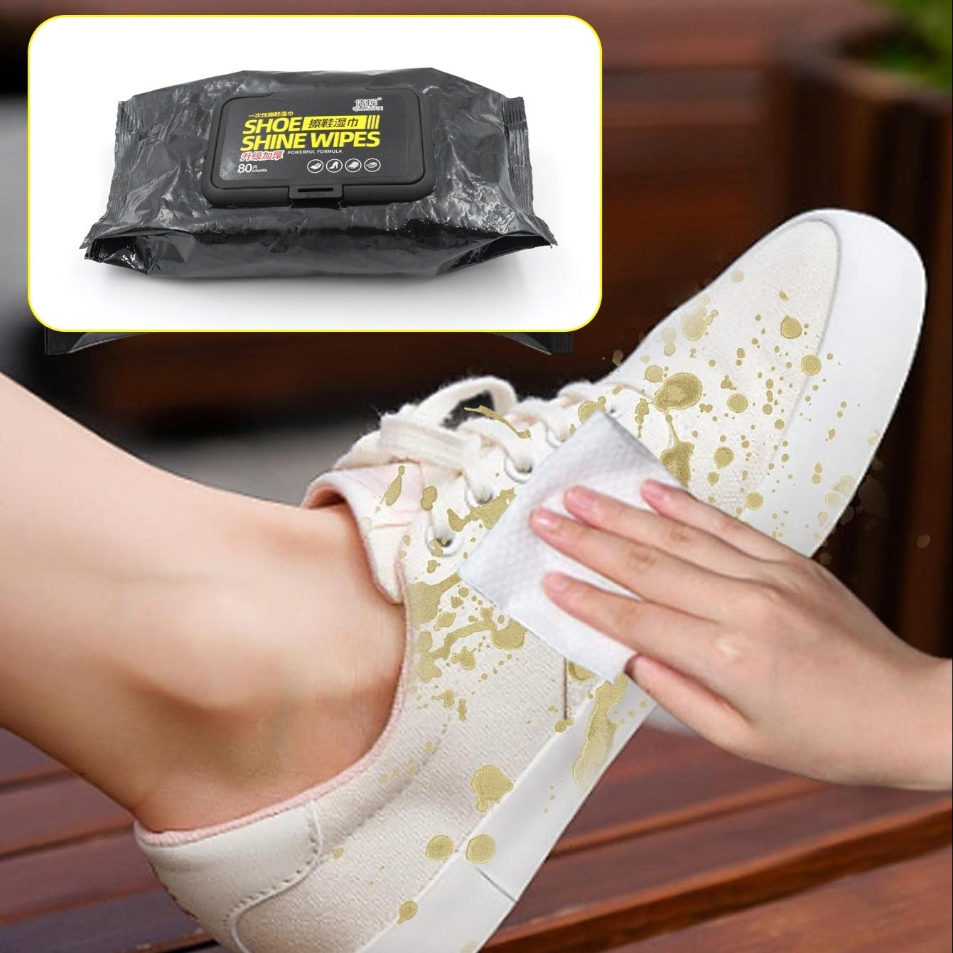 Shoe Cleaning Wet Wipes Fast Scrubbing Shoes Cleaning Tissue Sneakers Non-woven Detergent Quick Wipes Disposable Travel Portable Removes Dirt Stains - Happy Price - Image 1