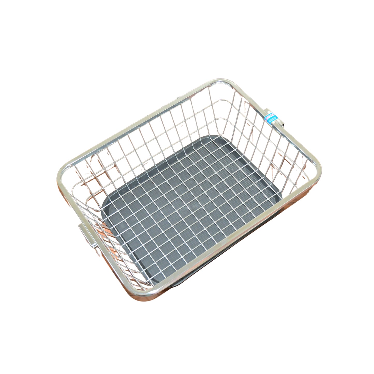 Dish Drainer Rack  With Drip Tray Stainless Steel Dish Drainer Rack With Drip Tray Utensil Drying Stand For Kitchen Plate Rack Bartan Basket For Kitchen Utensilsdish Drying Rack With Drainerbartan Basketplate Stand ( 57 X 45 X 19 Cm) - Happy Price - Image 5
