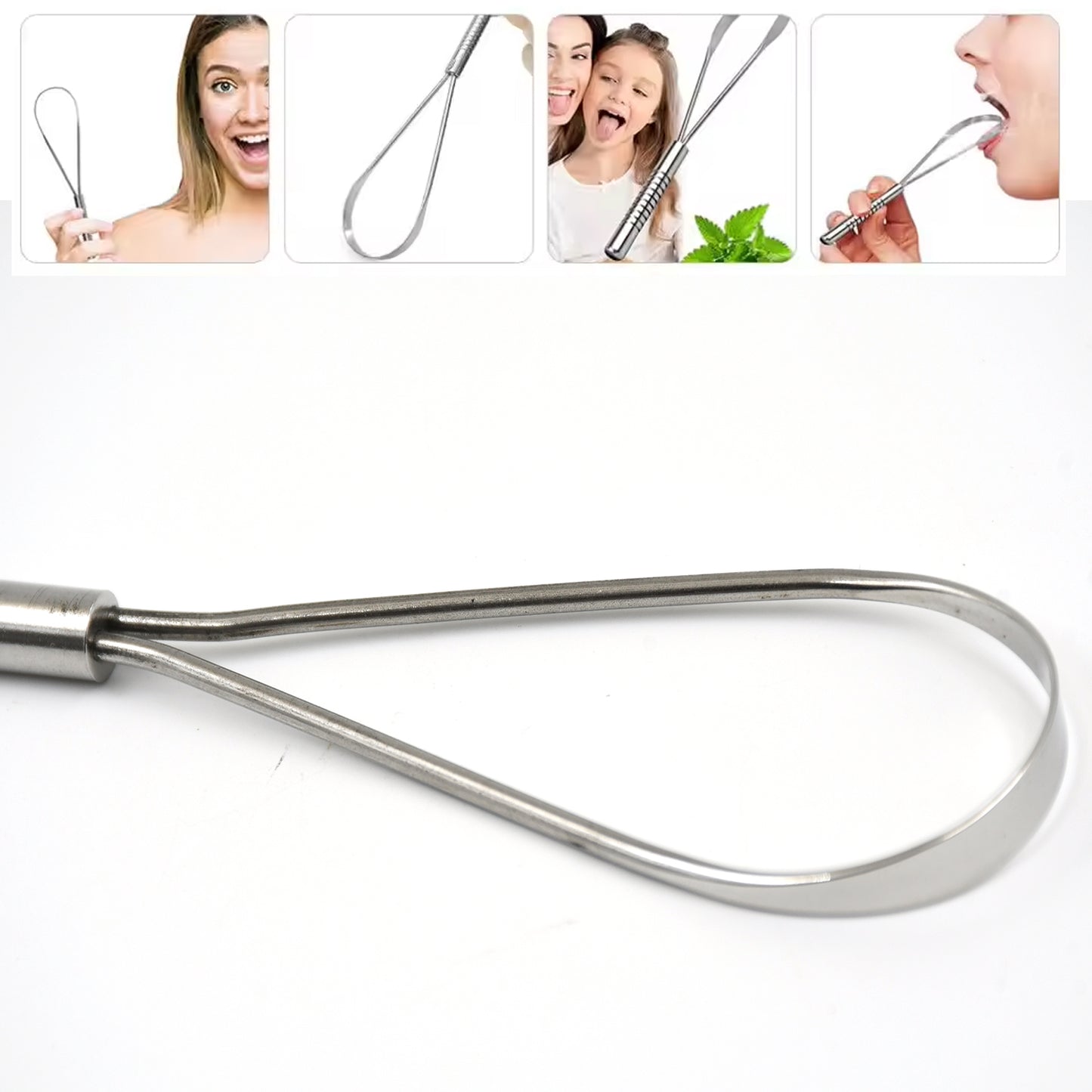 Steel Tongue Cleaner Tongue Scraper (1 Pc) - Happy Price - Image 5